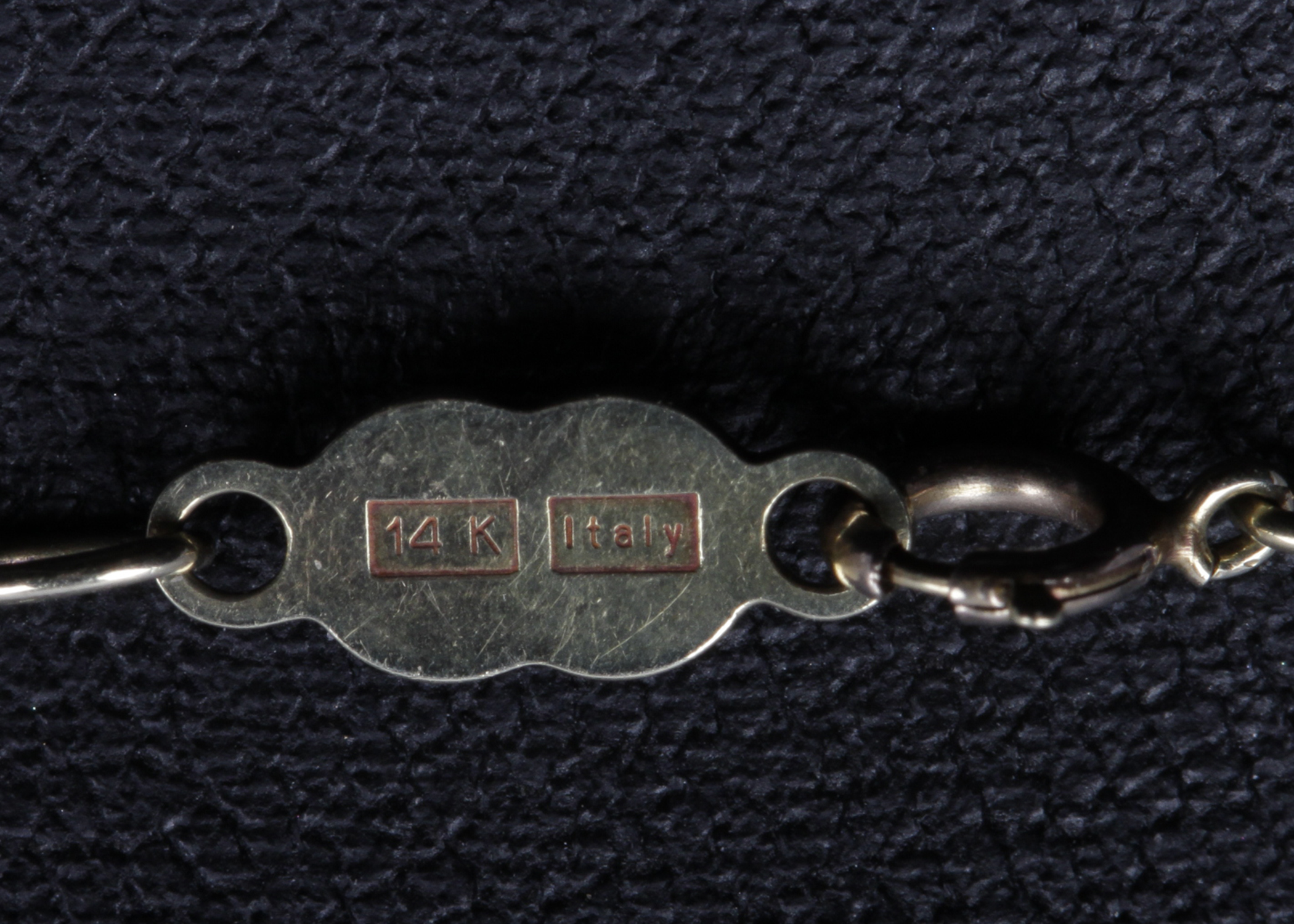 14K Yellow Gold Chain with Sterling Silver Diamond Cross