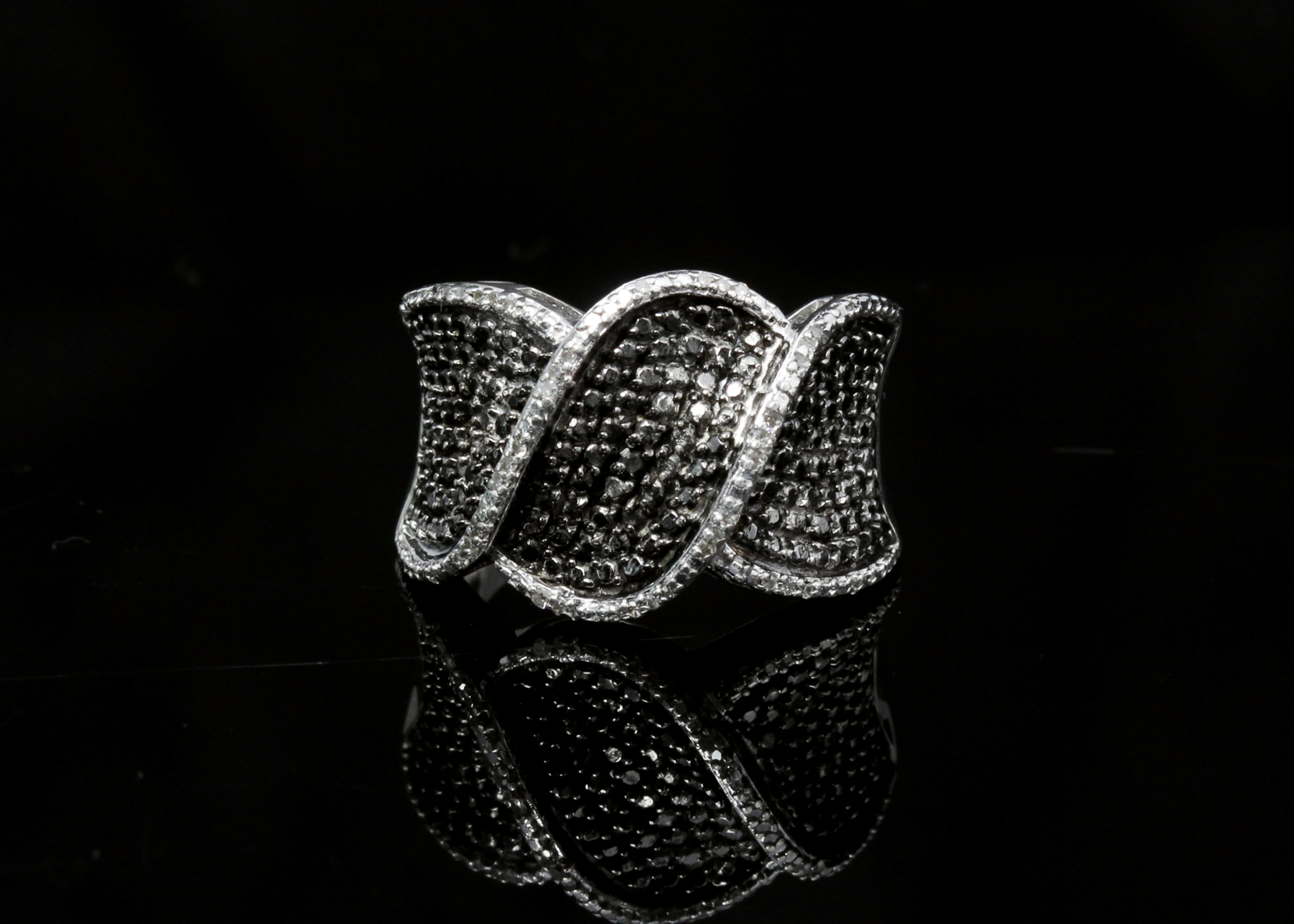 Sterling Silver Diamond Ring