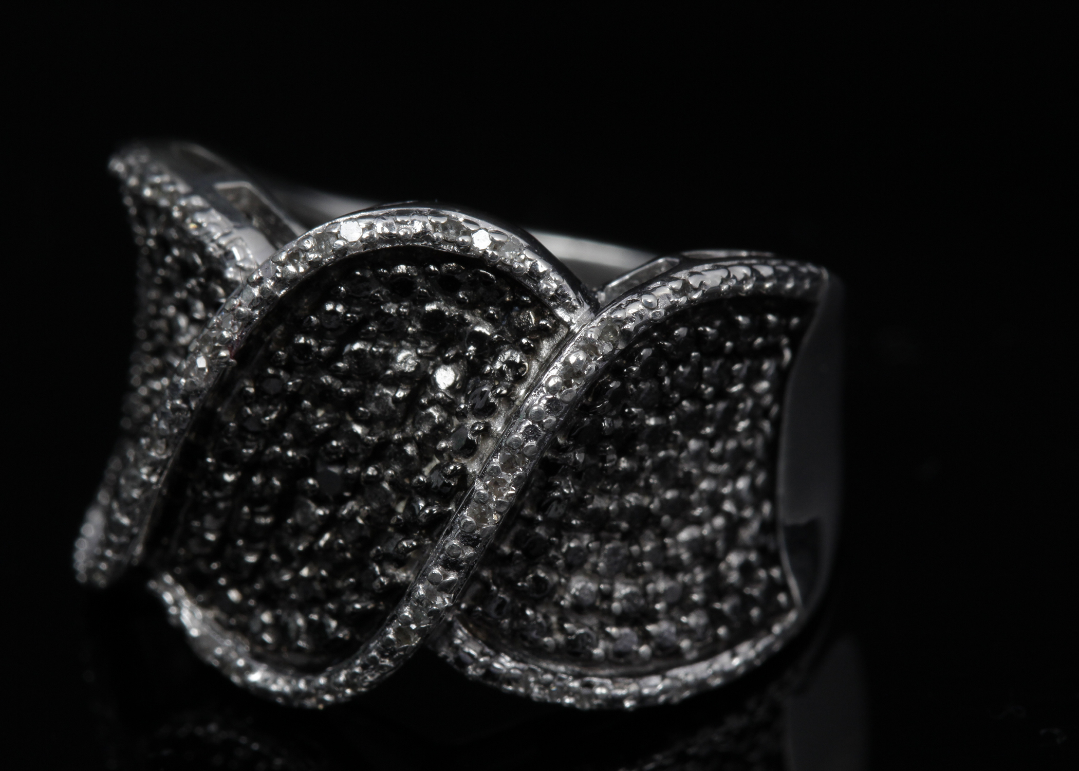 Sterling Silver Diamond Ring