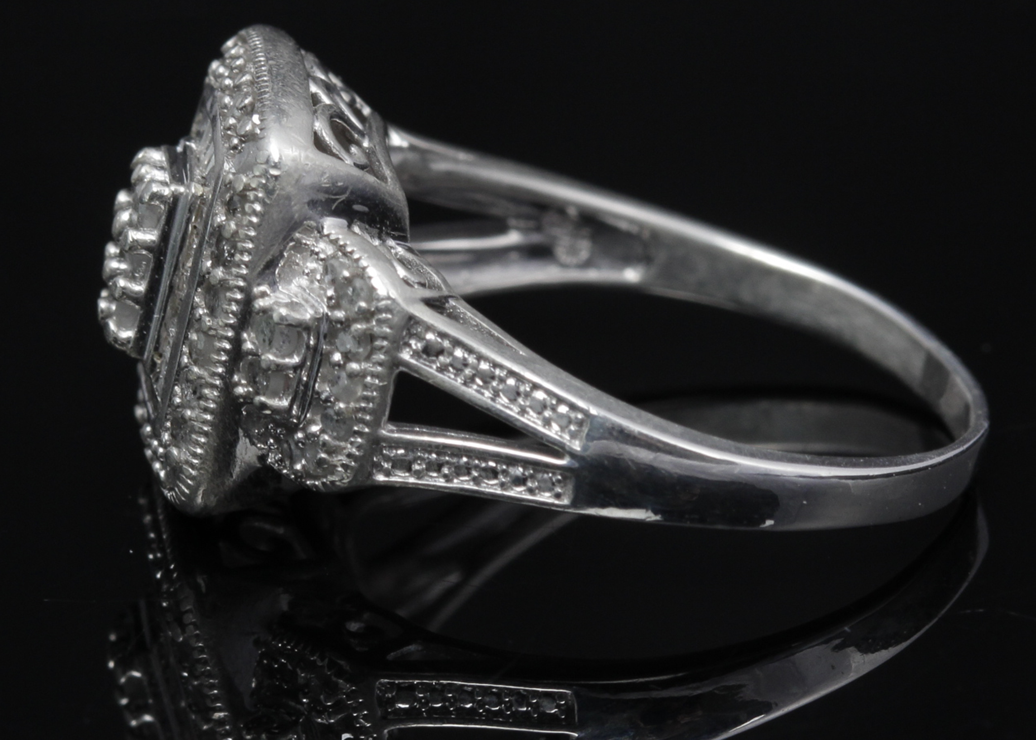 Sterling Silver Diamond Ring