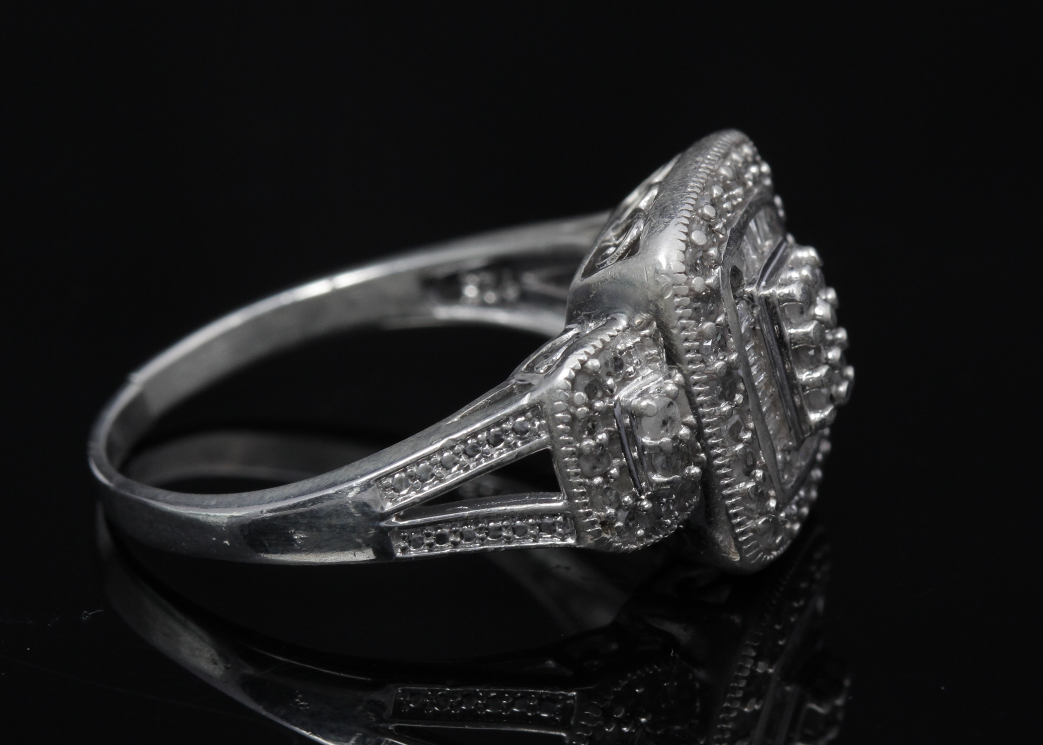 Sterling Silver Diamond Ring