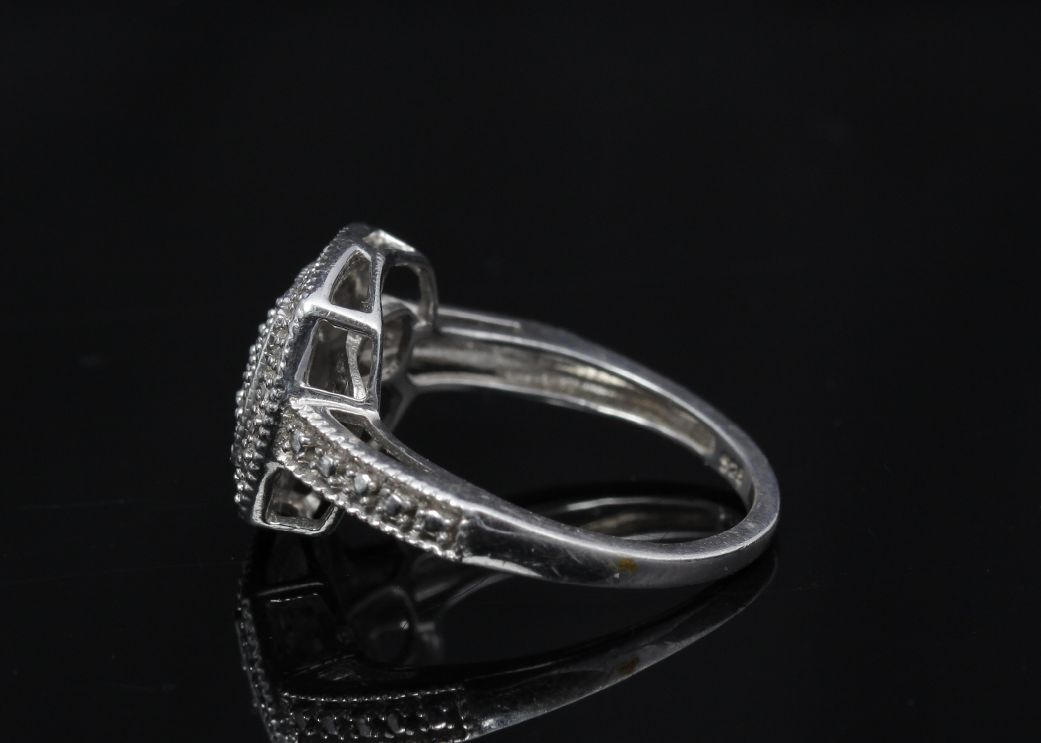 Sterling Silver Diamond Ring