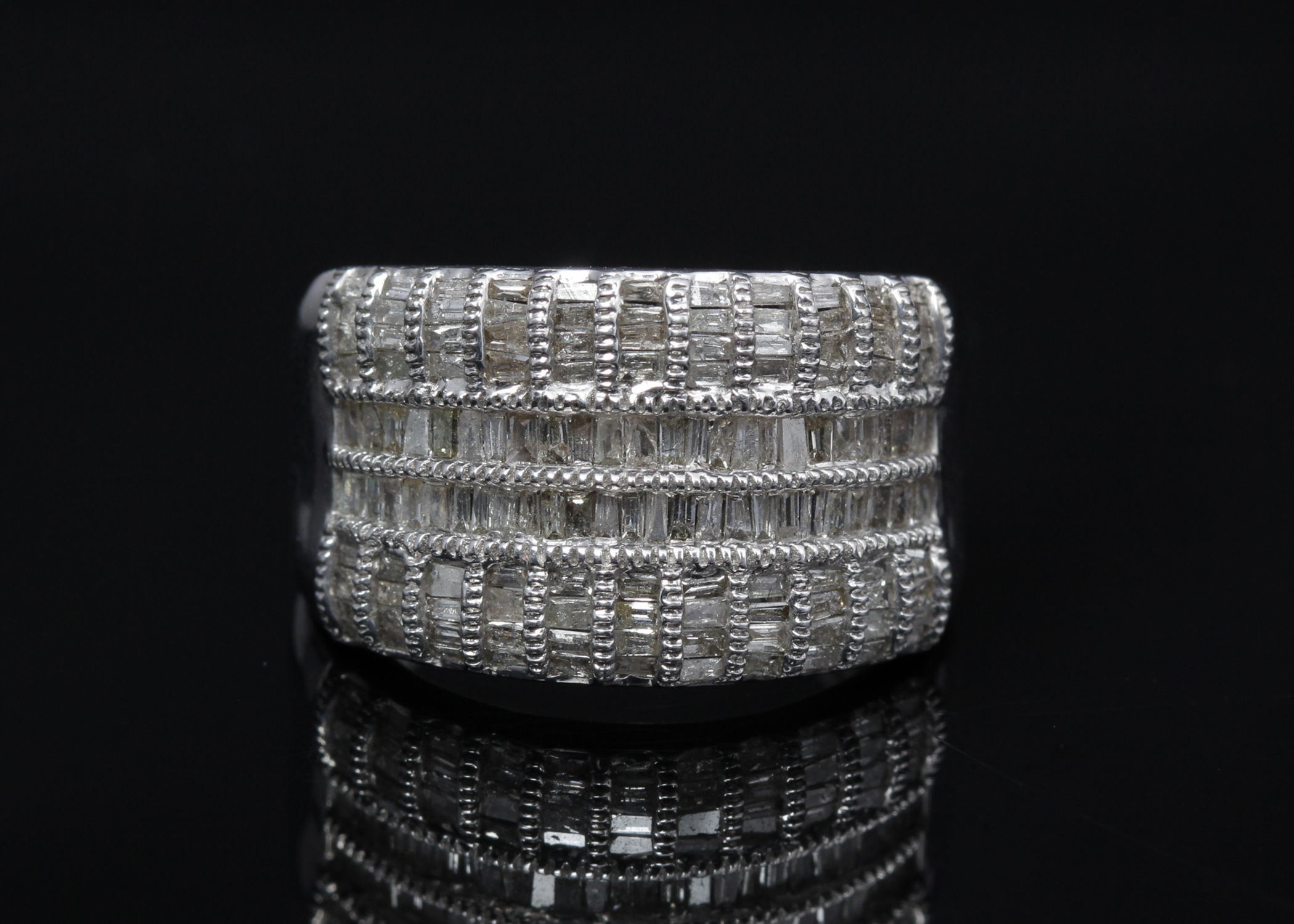 Sterling Silver Diamond Ring