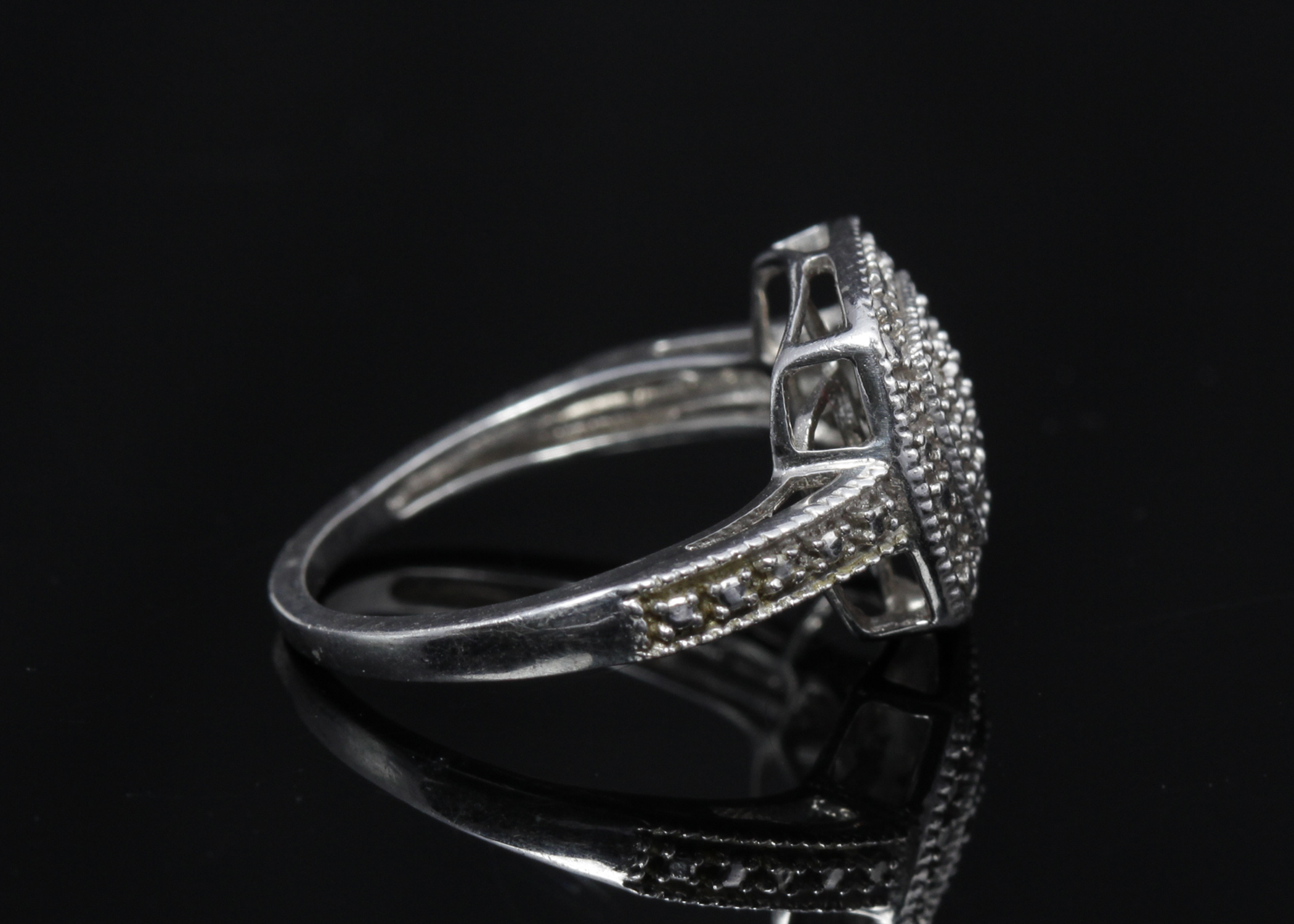 Sterling Silver Diamond Ring