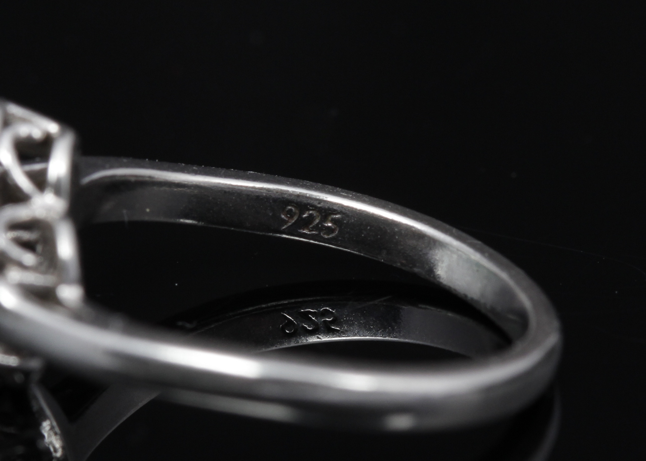 Sterling Silver Diamond Heart Ring