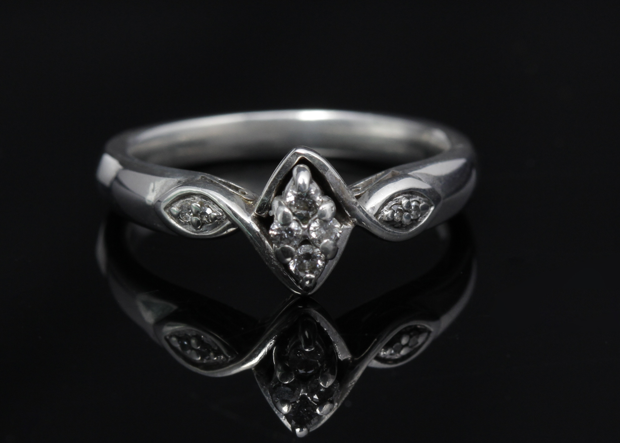 Sterling Silver Diamond Ring