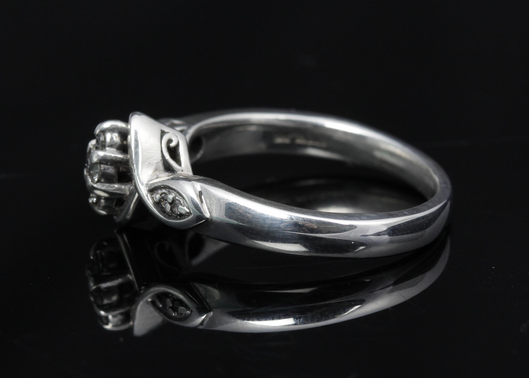 Sterling Silver Diamond Ring