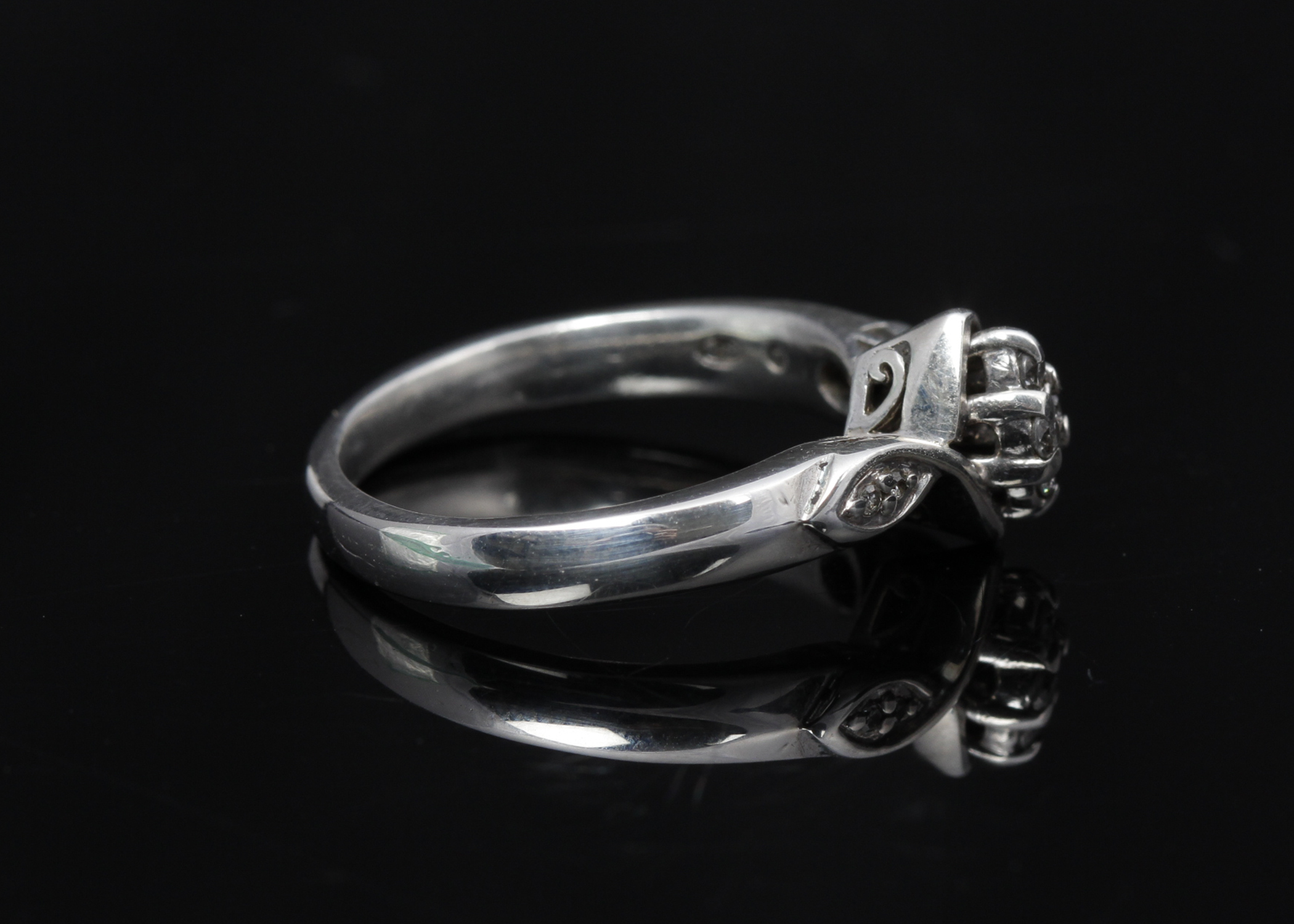 Sterling Silver Diamond Ring