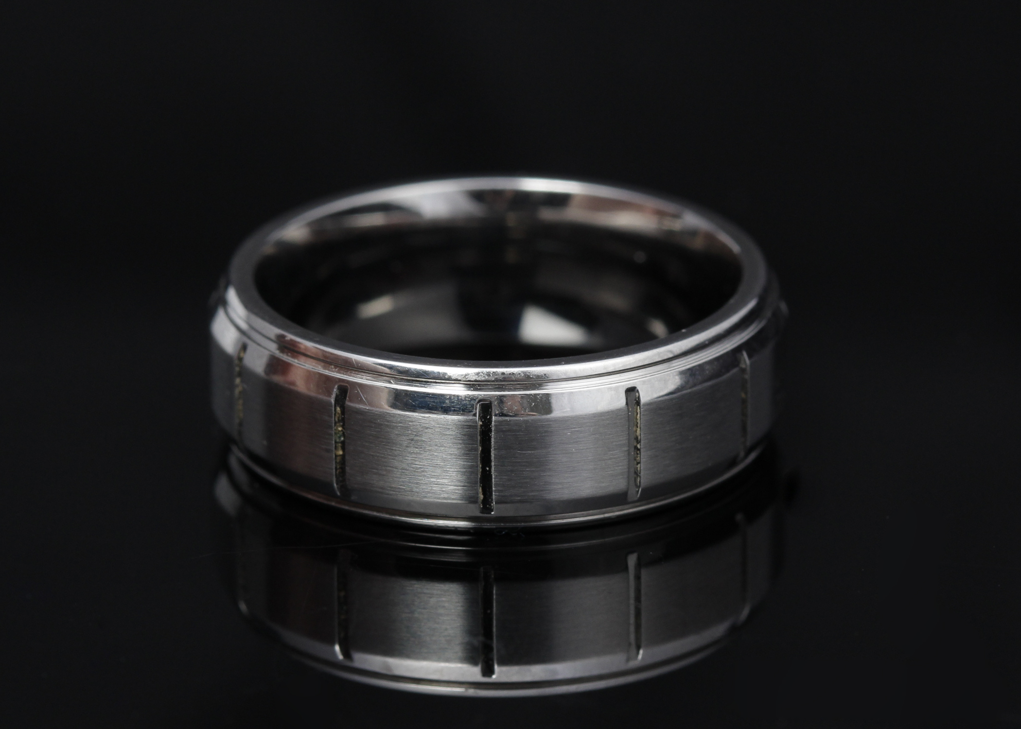 Stainless Steel Diamond Band