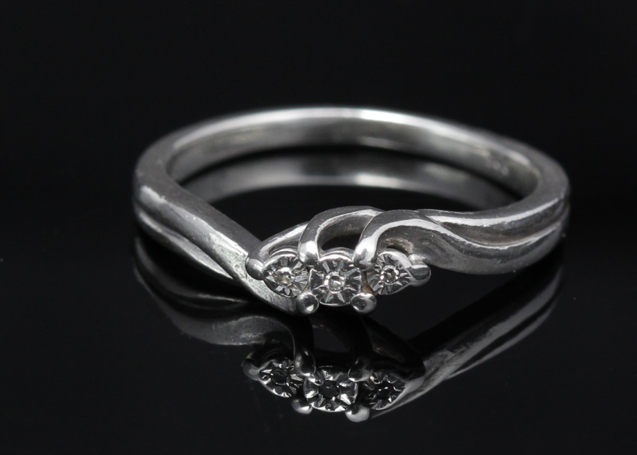 Sterling Silver Diamond Ring