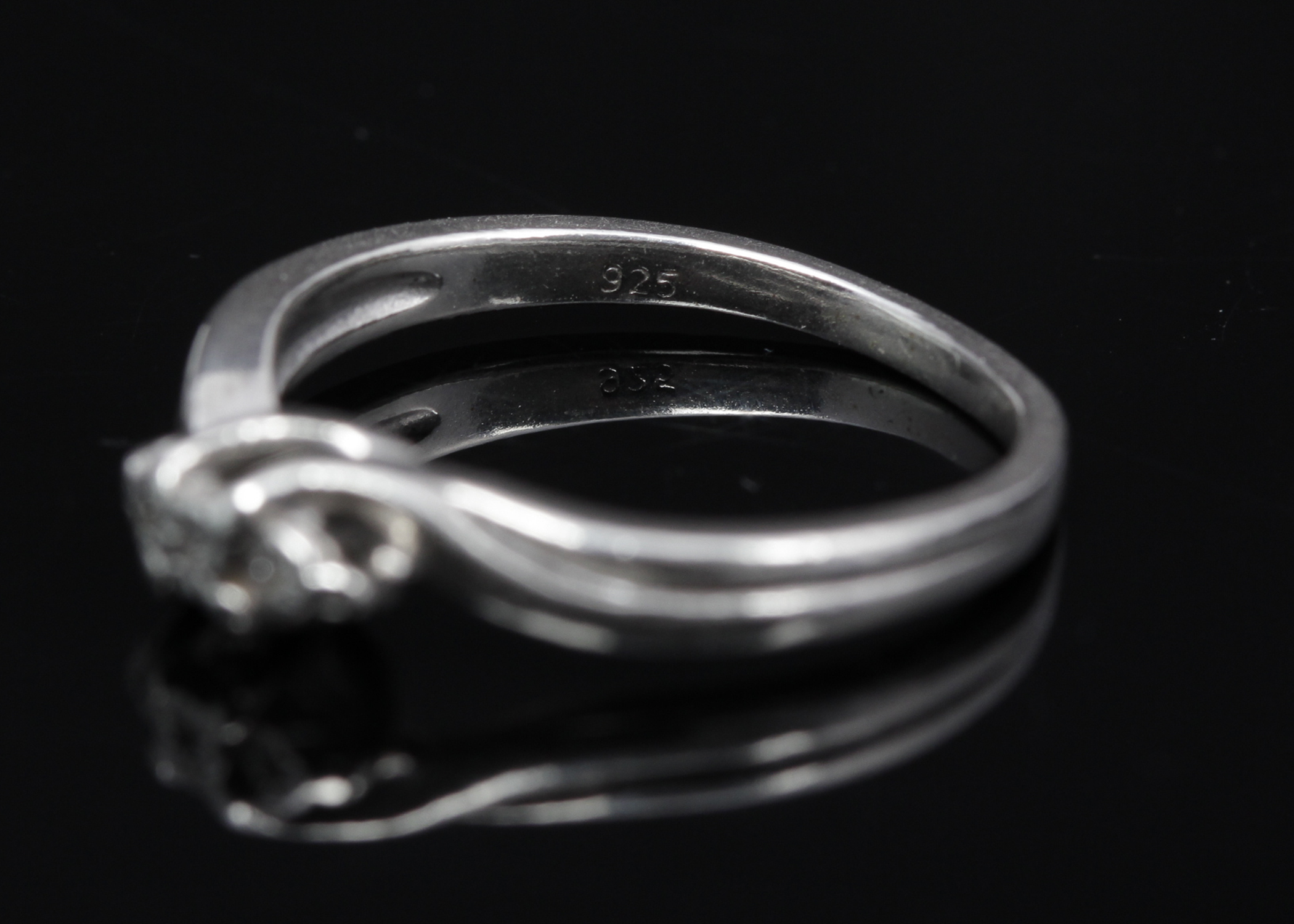 Sterling Silver Diamond Ring