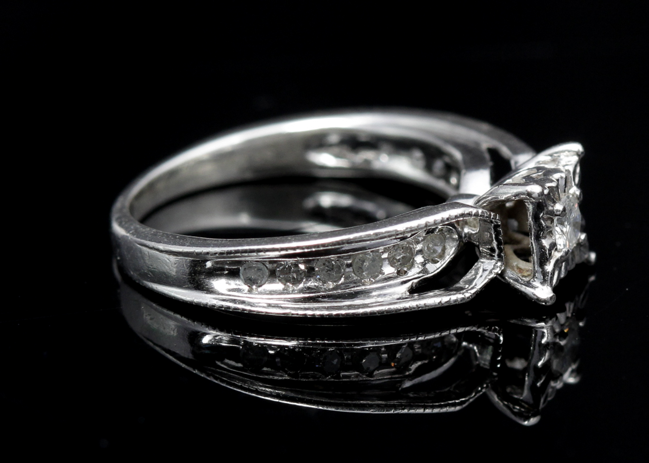 Sterling Silver Diamond Ring