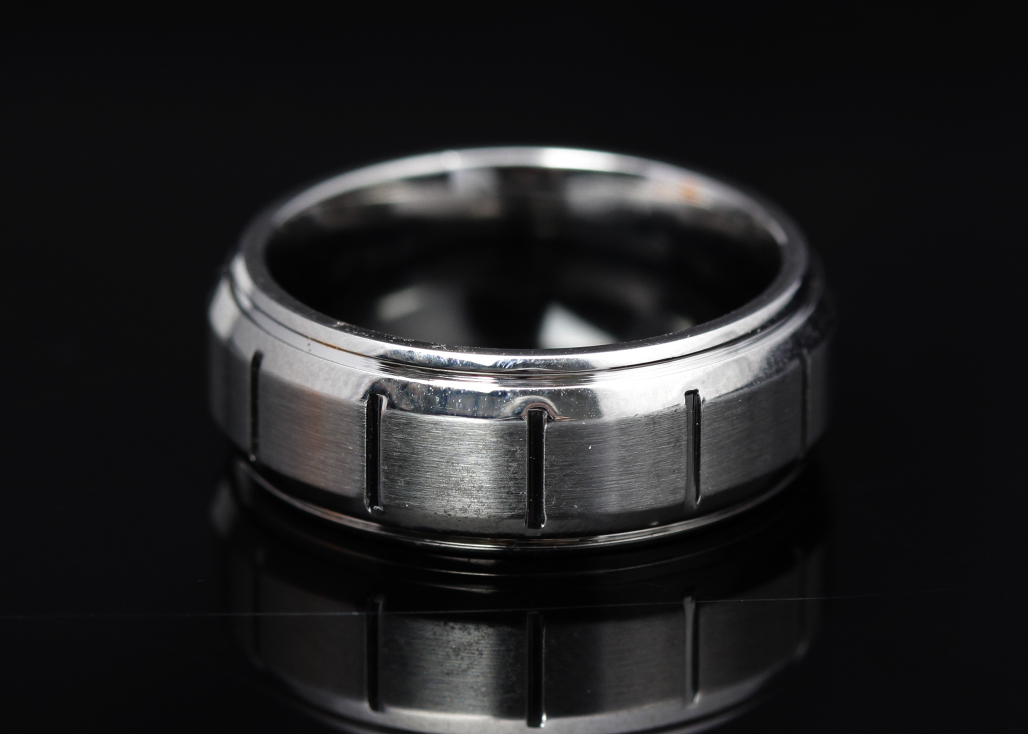 Stainless Steel Diamond Band