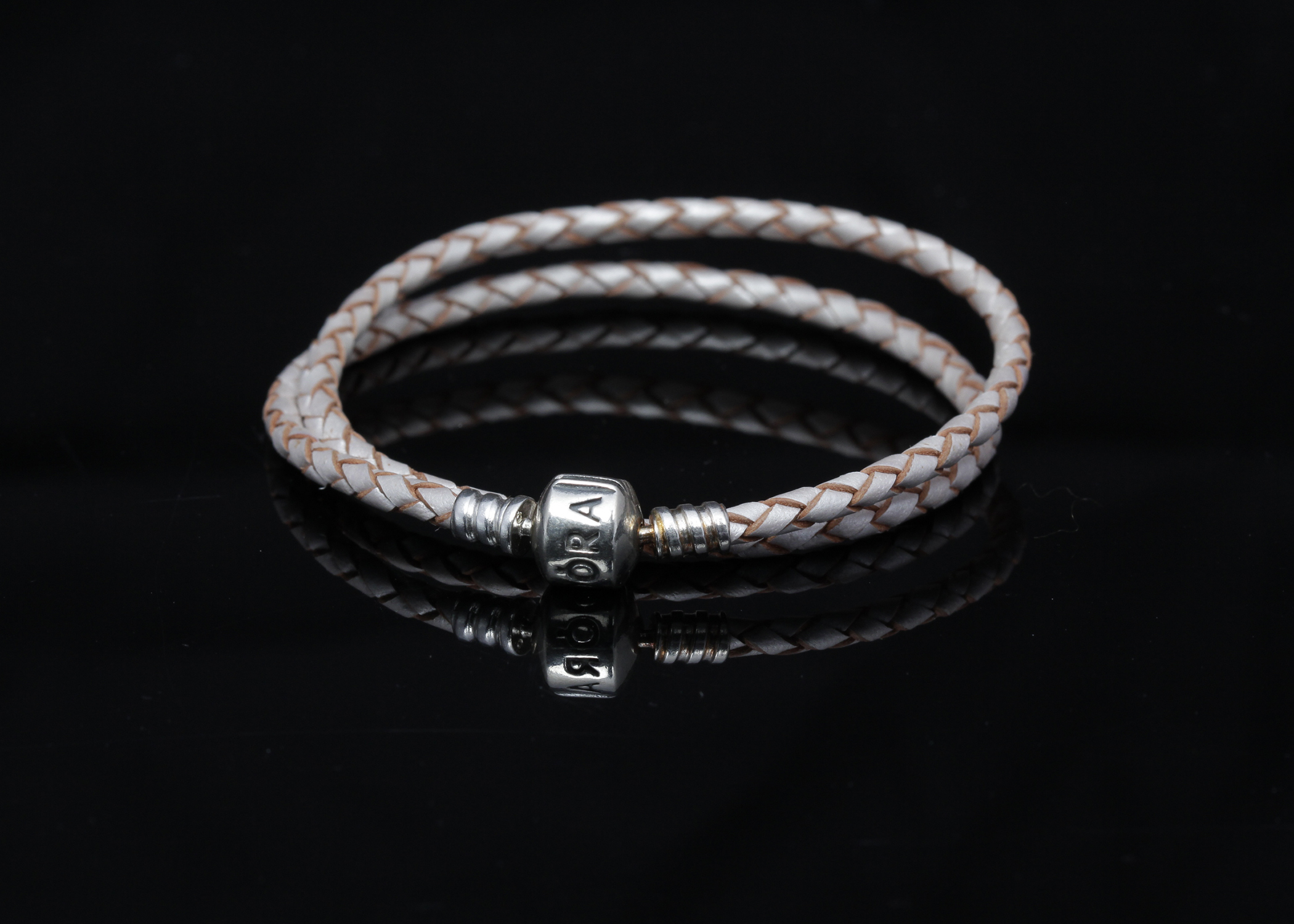 PANDORA Tan Double Loop Bracelet