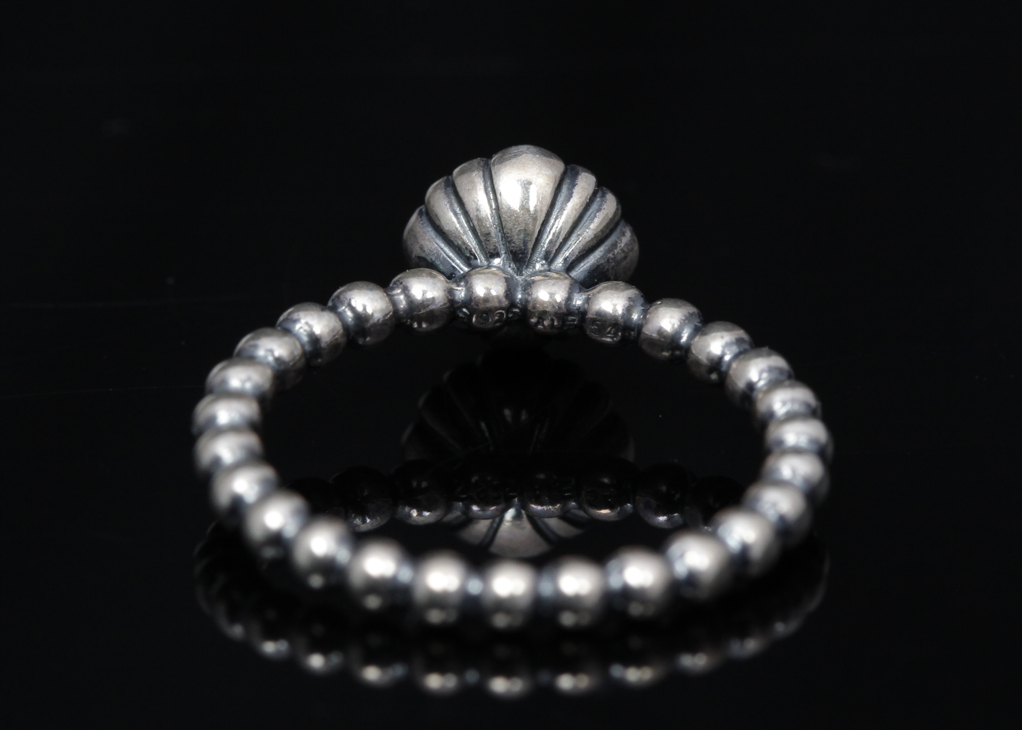 PANDORA Sterling Silver "Birthday Blooms" Lapis Ring