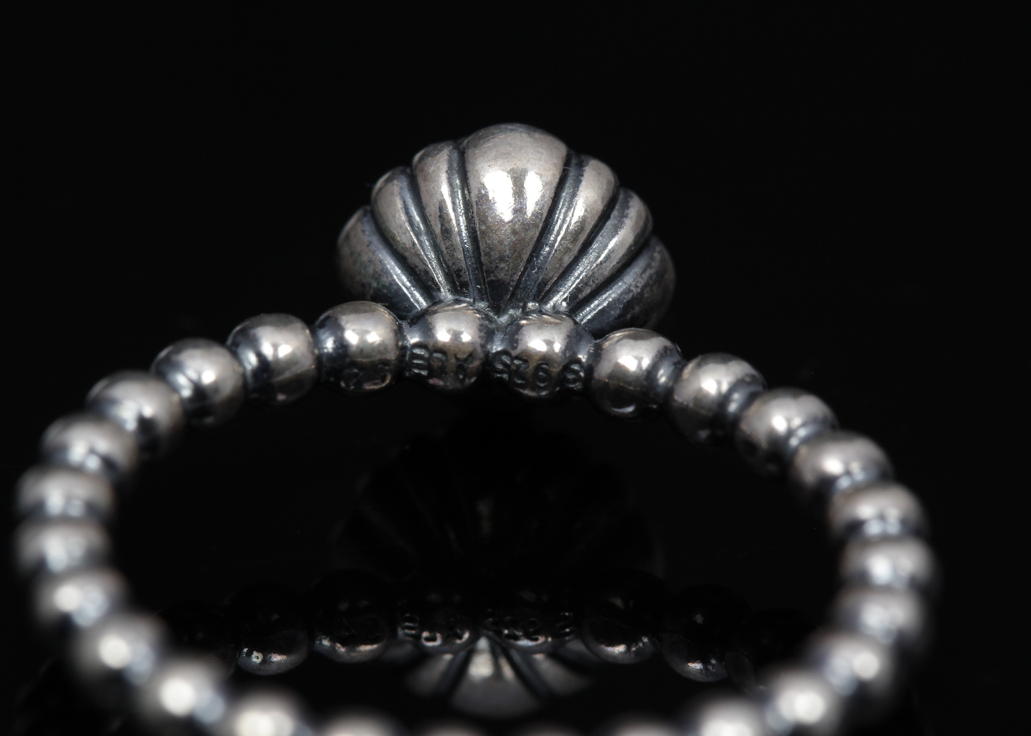 PANDORA Sterling Silver "Birthday Blooms" Lapis Ring