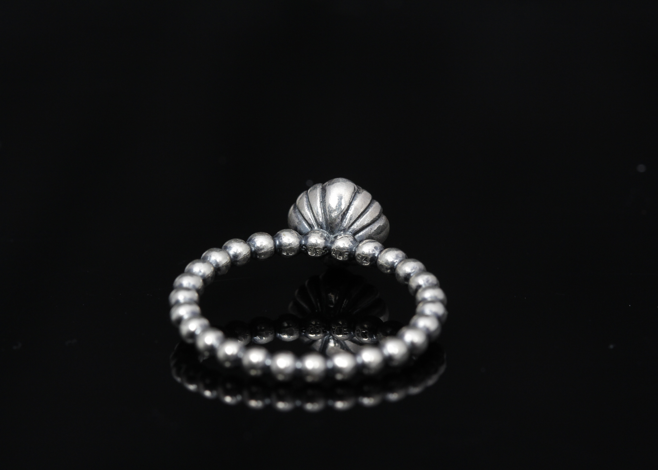 PANDORA Sterling Silver "Birthday Blooms" Turquoise Ring