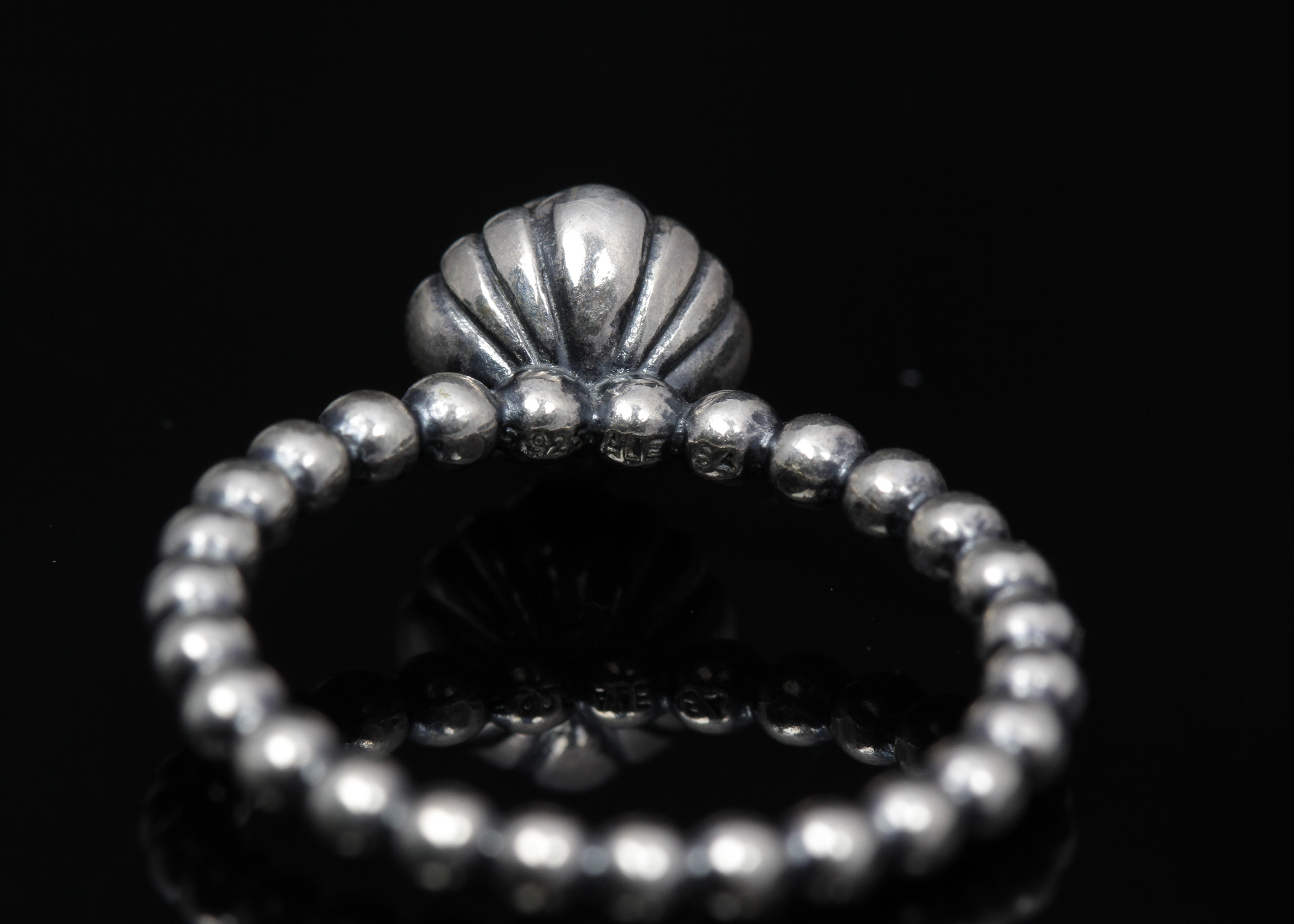 PANDORA Sterling Silver "Birthday Blooms" Turquoise Ring