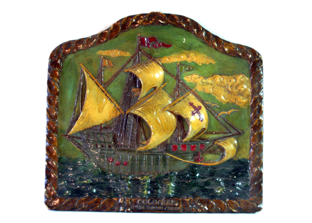 Carved Plaque of 1492 Santa Maria