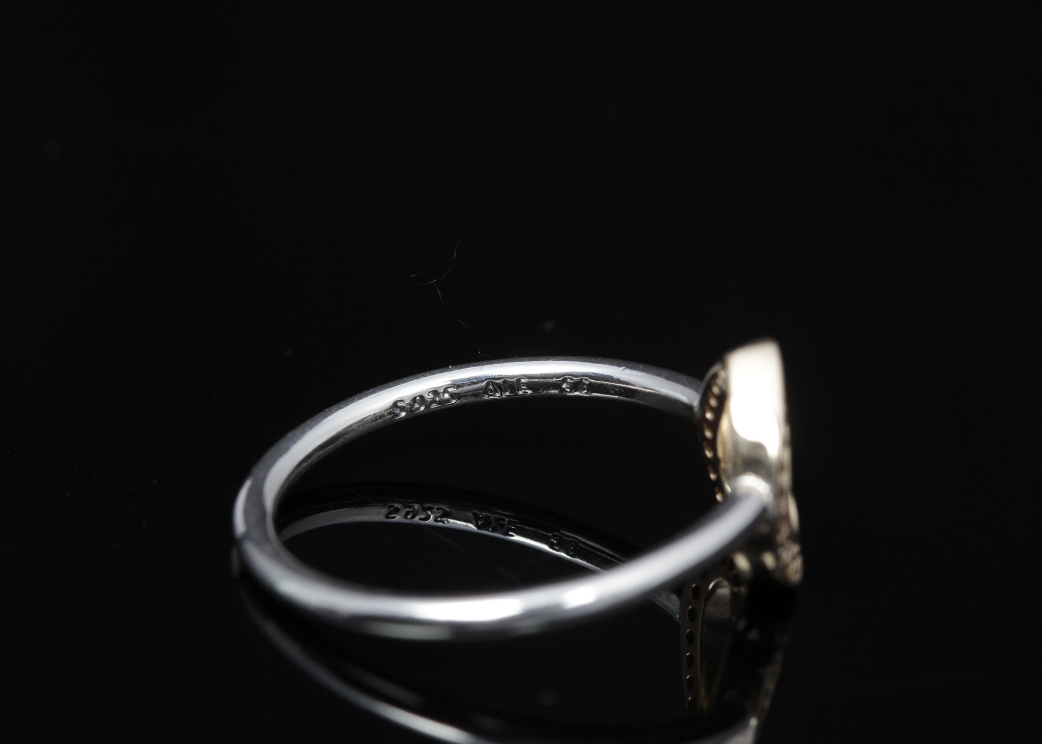 PANDORA 14K Yellow Gold Accented Sterling Silver Ring