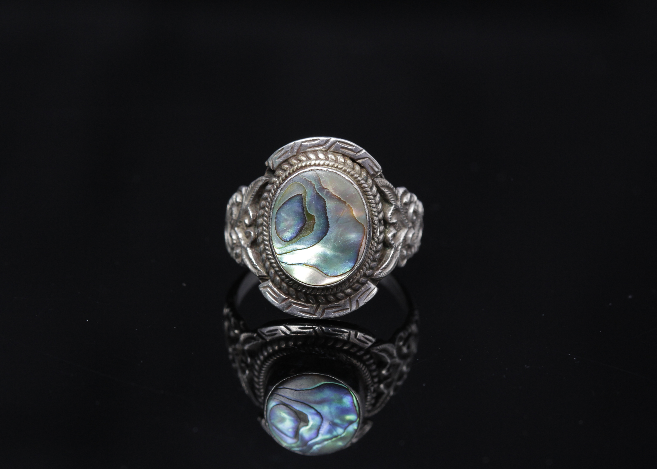 Sterling Silver Abalone Ring