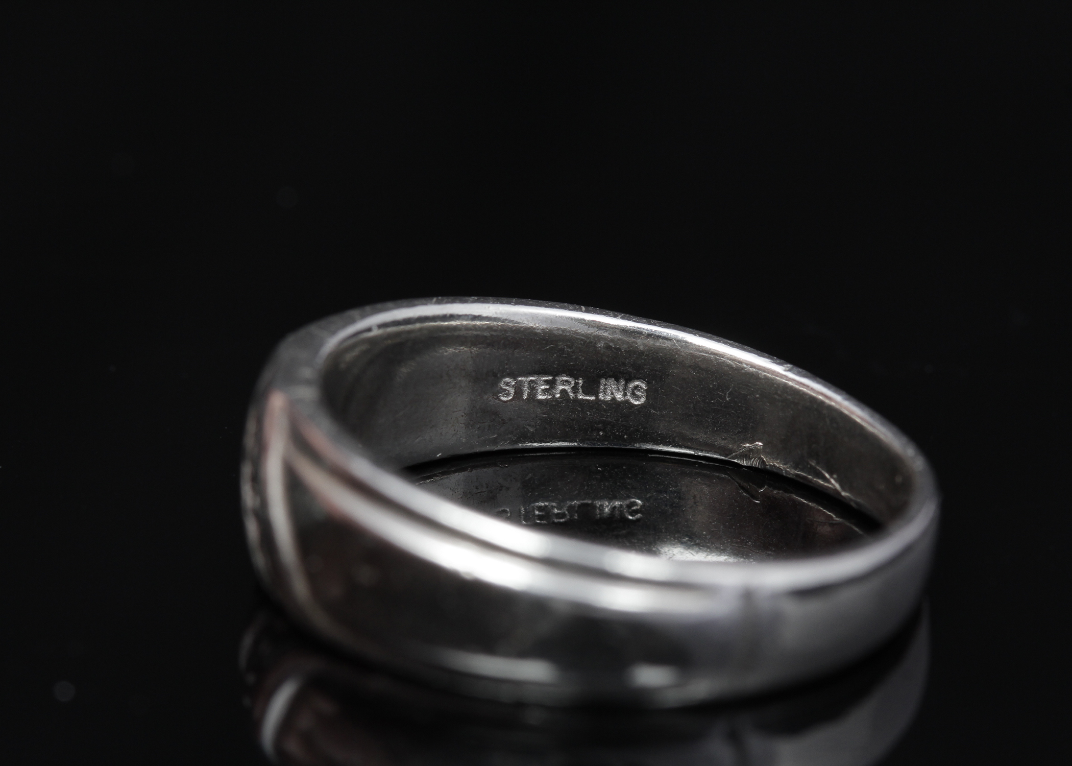 Sterling Silver Diamond Band