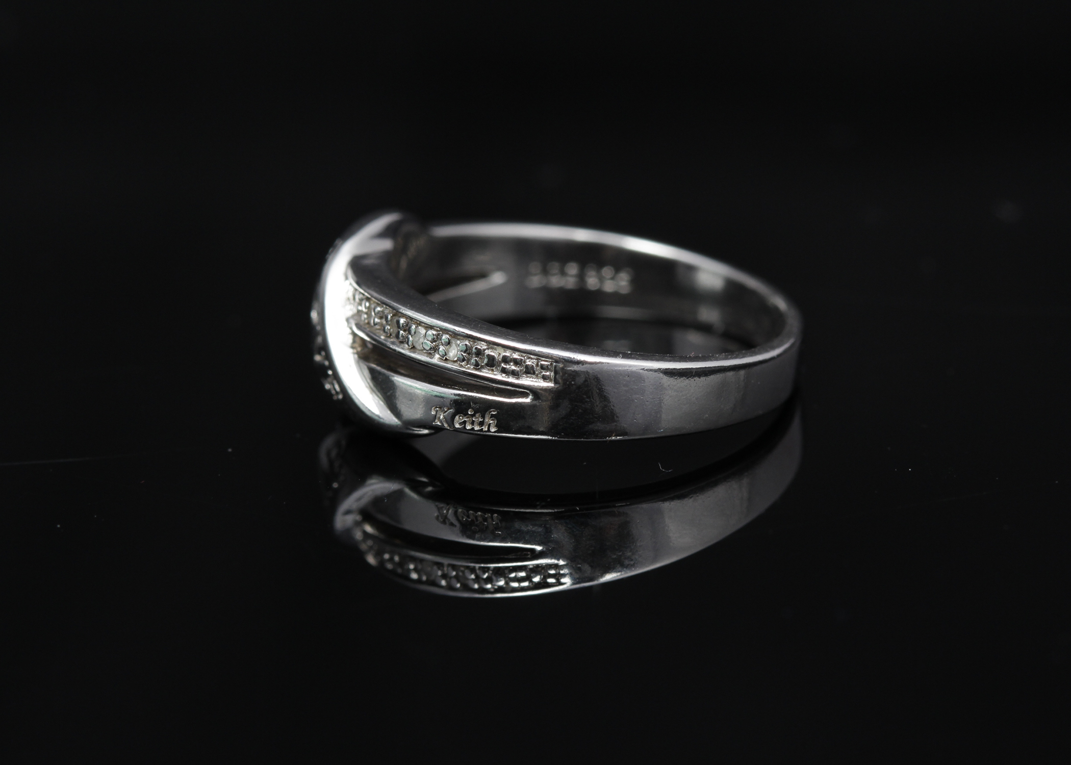 Sterling Silver Diamond Ring