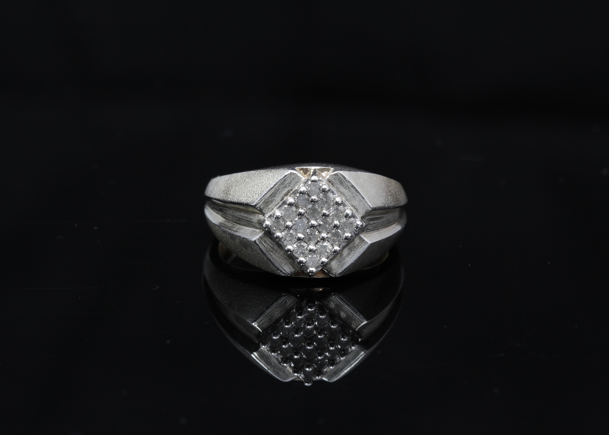 Sterling Silver Diamond Ring