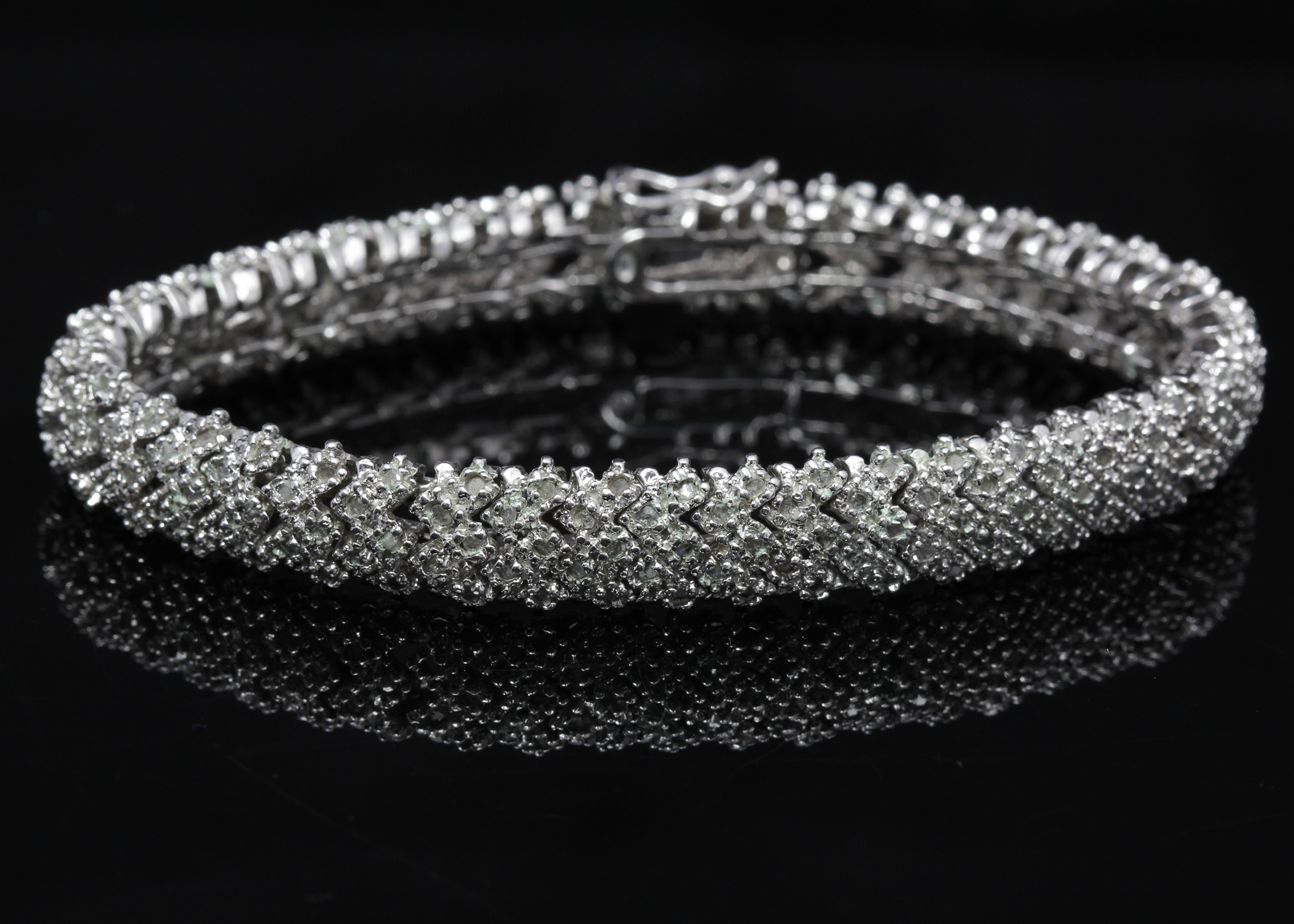 Sterling Silver Diamond Bracelet