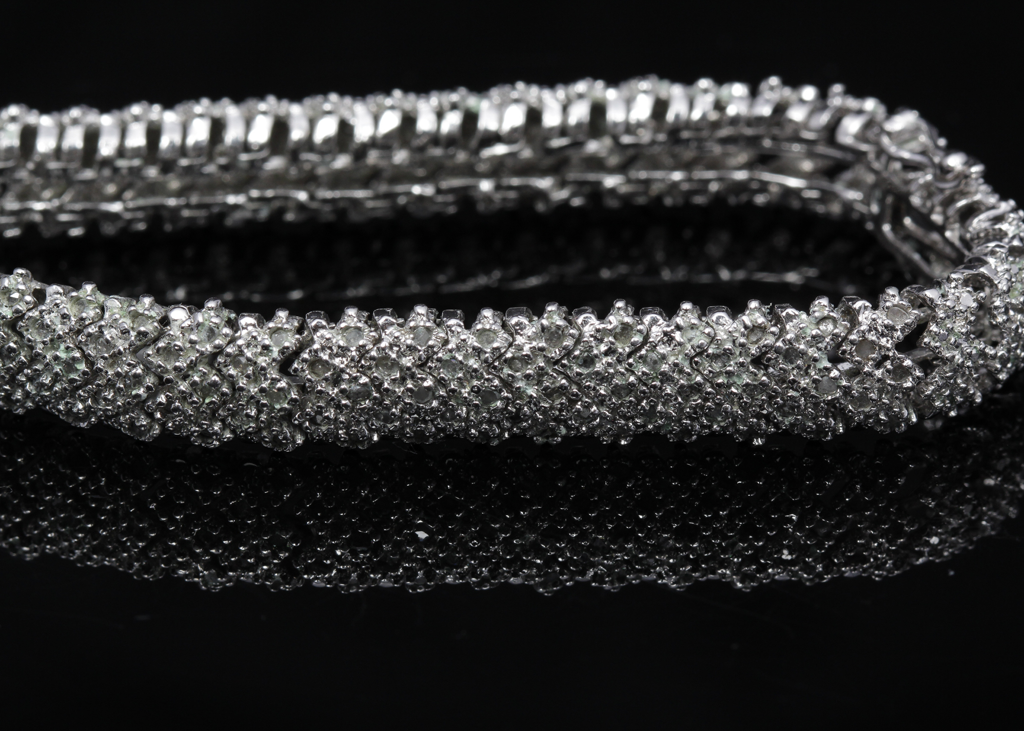 Sterling Silver Diamond Bracelet