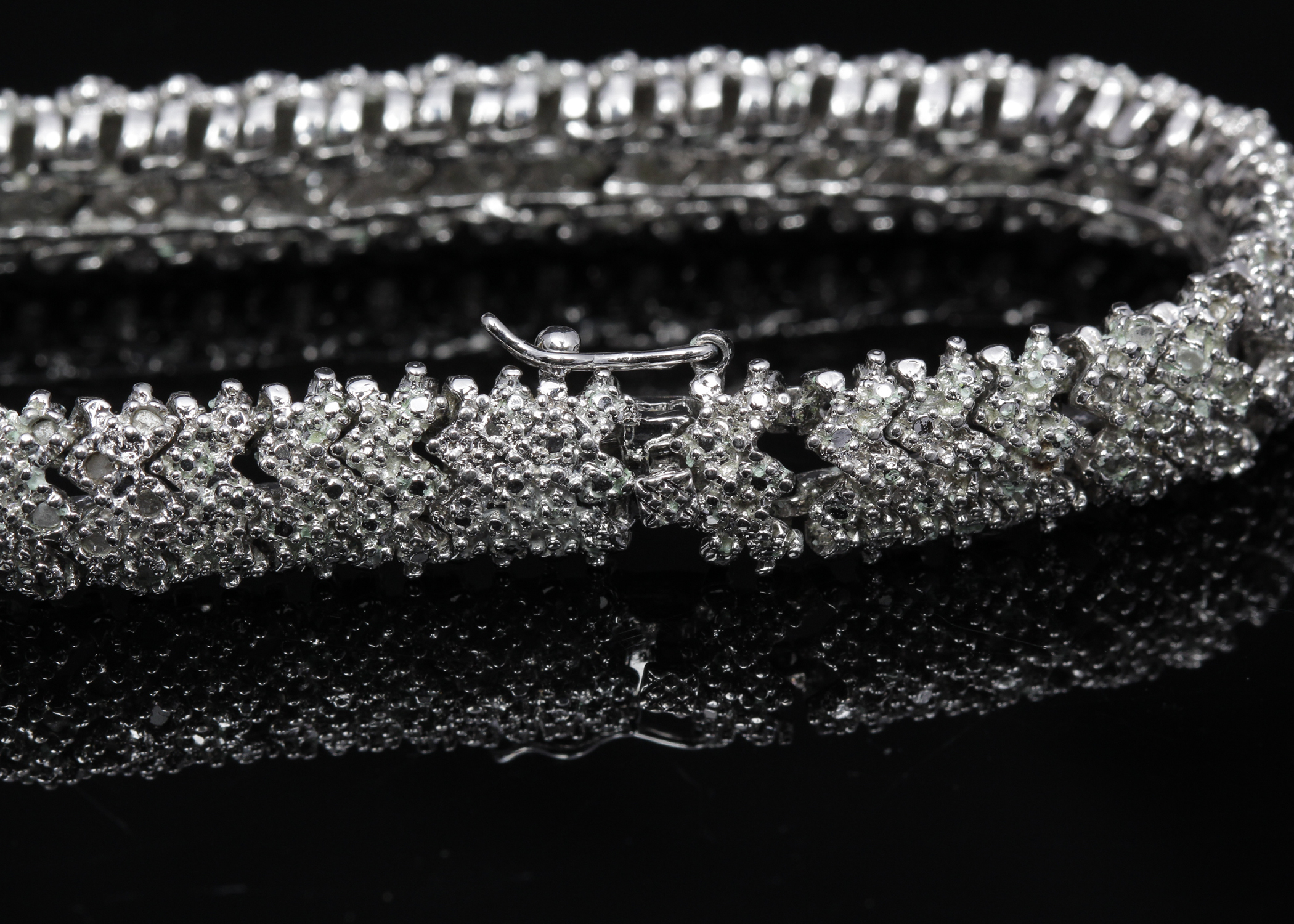 Sterling Silver Diamond Bracelet