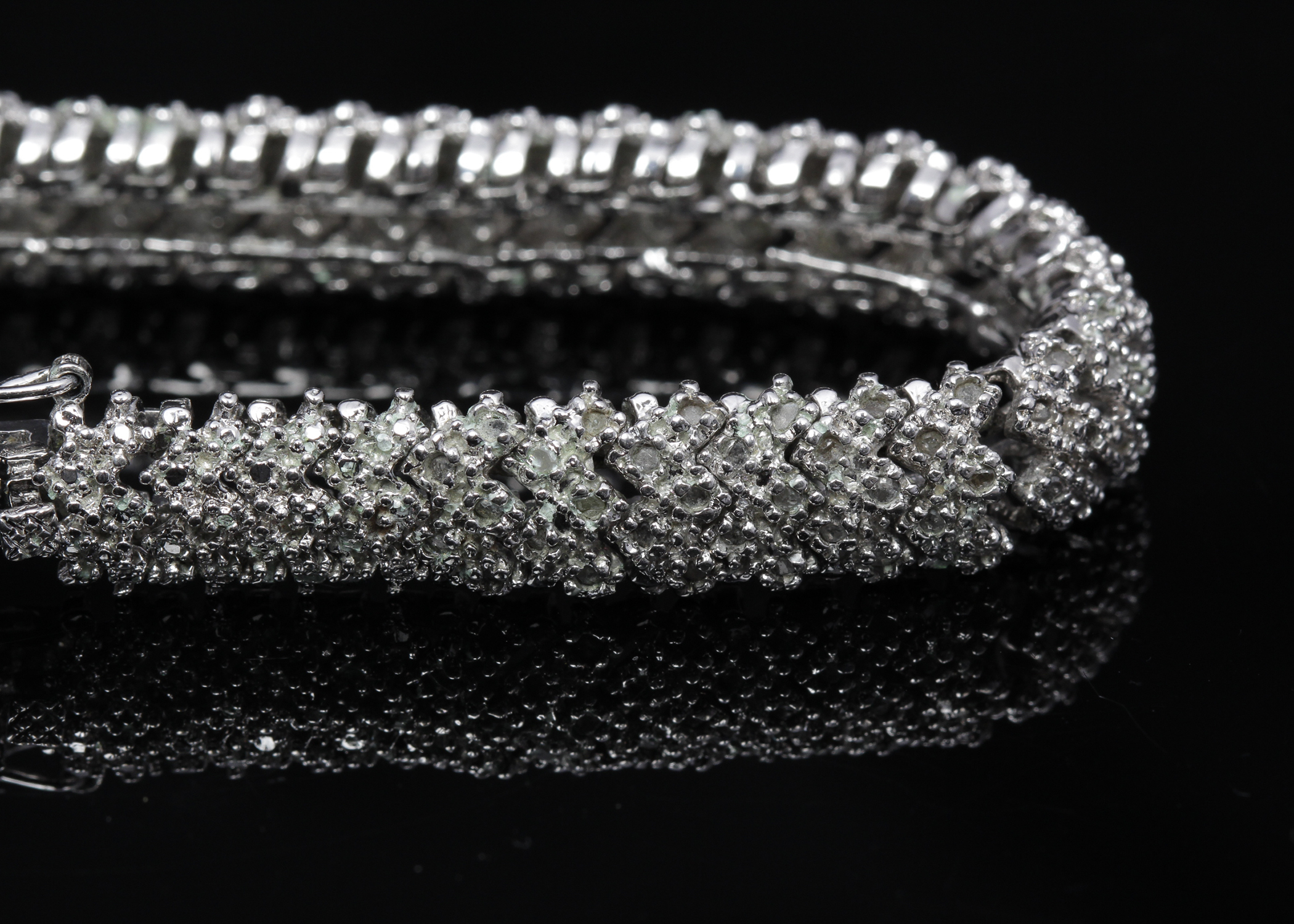 Sterling Silver Diamond Bracelet