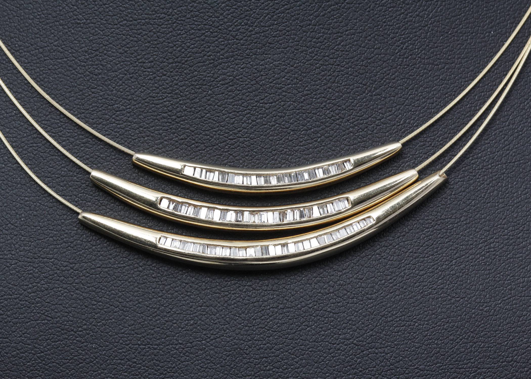 14K Yellow Gold Diamond Necklace