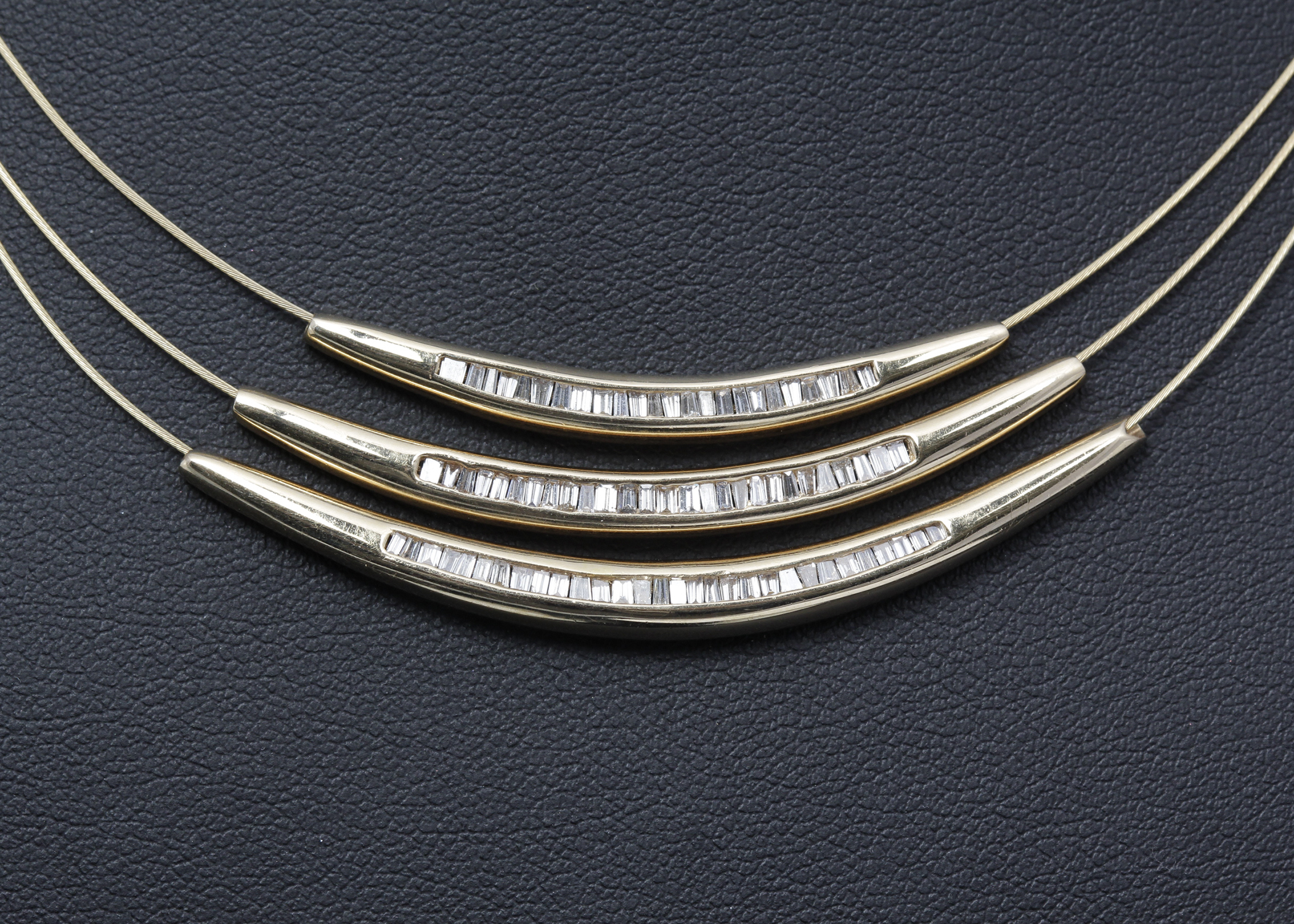 14K Yellow Gold Diamond Necklace