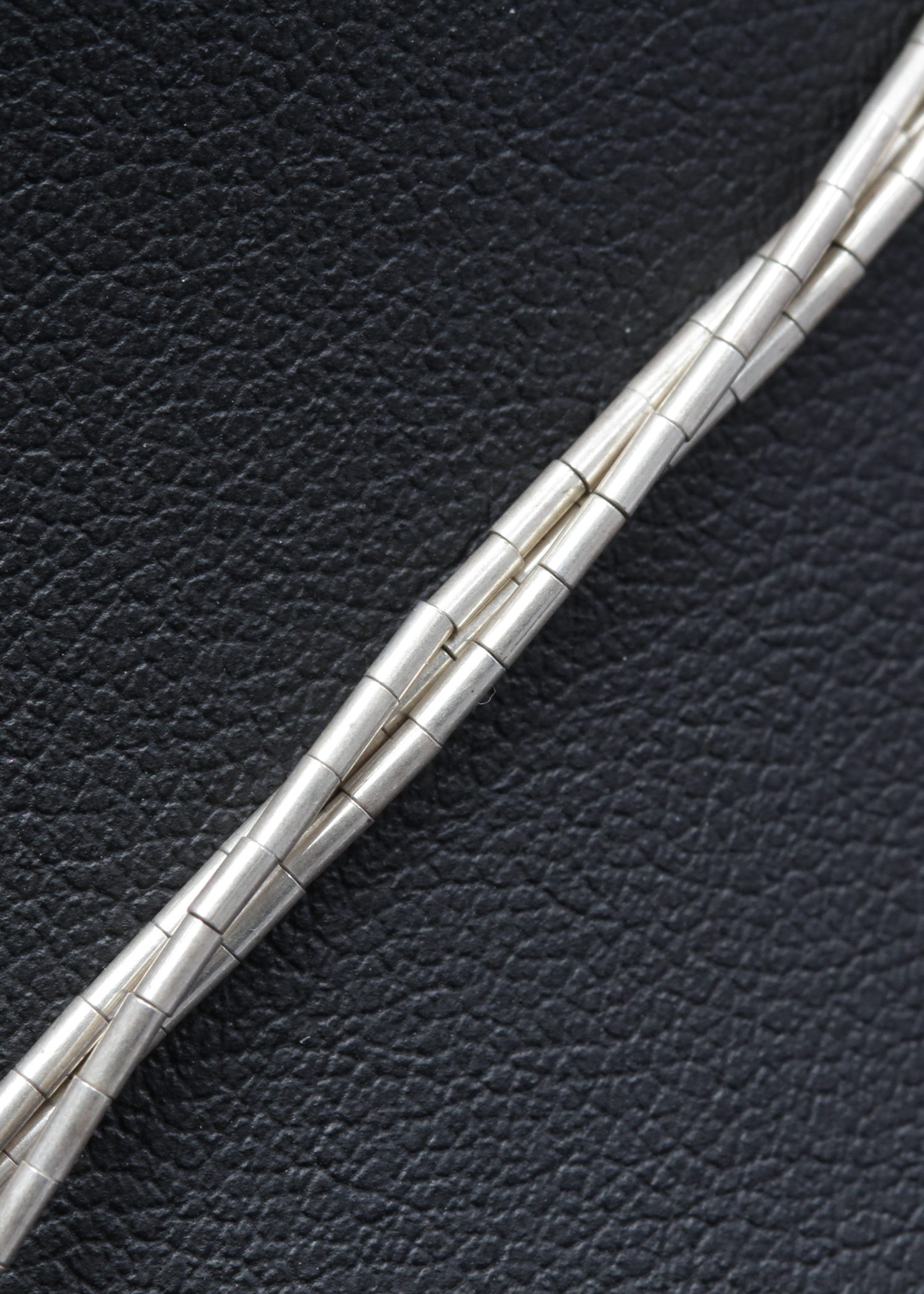 Sterling Silver Lapis and Mother of Pearl Necklace