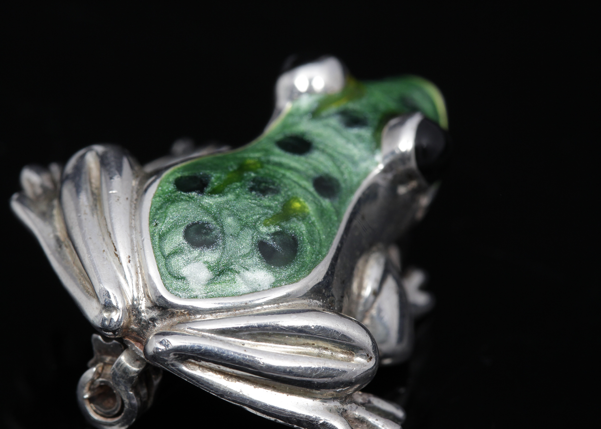 Sterling Silver Frog Pin