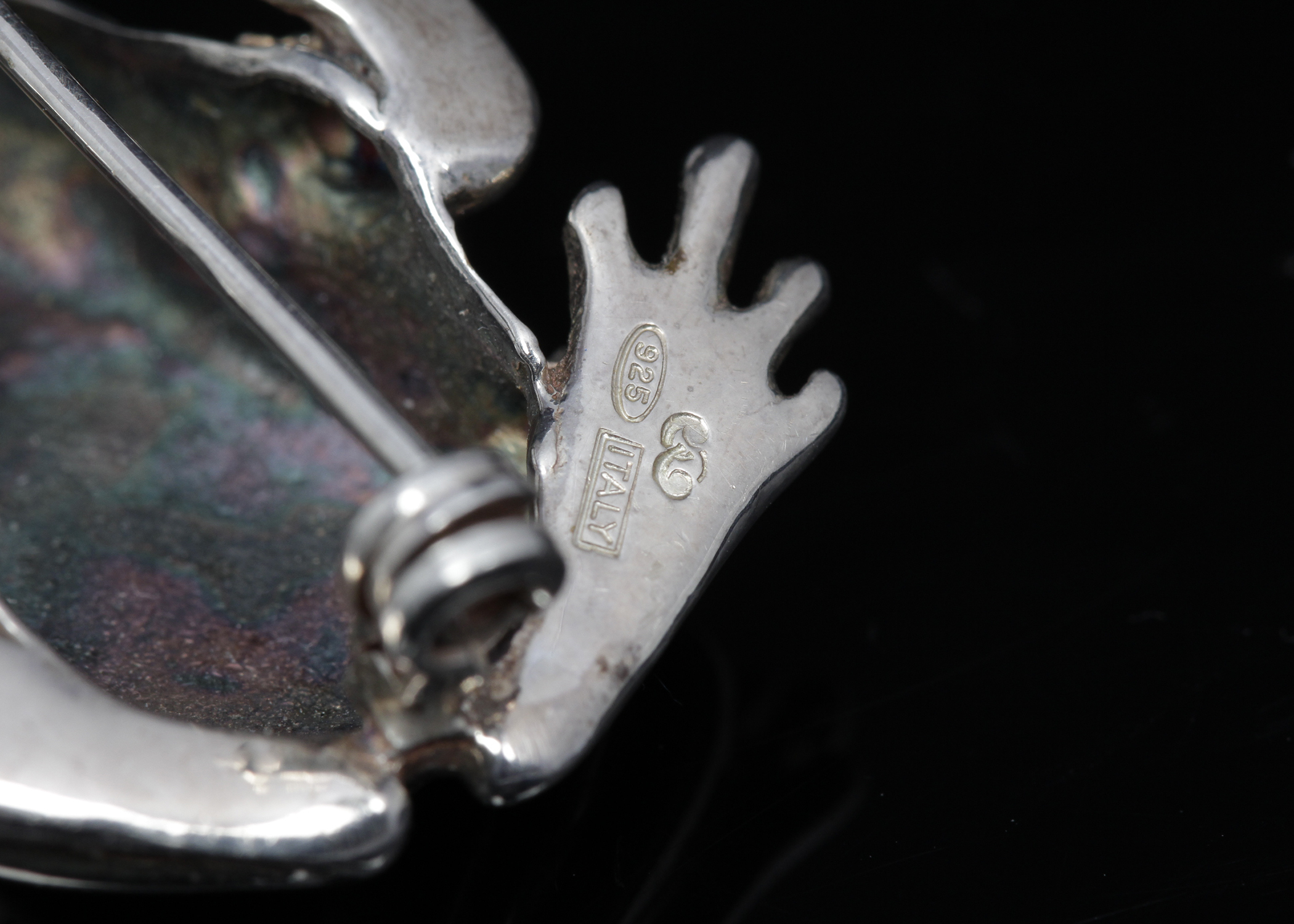 Sterling Silver Frog Pin
