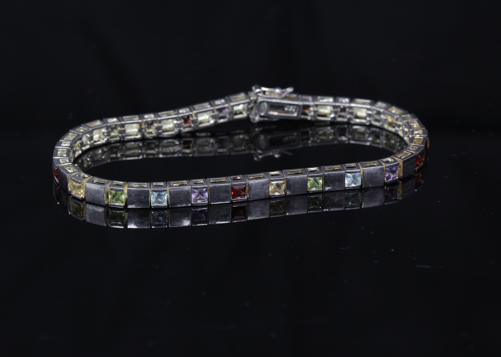 Sterling Silver Gemstone Bracelet