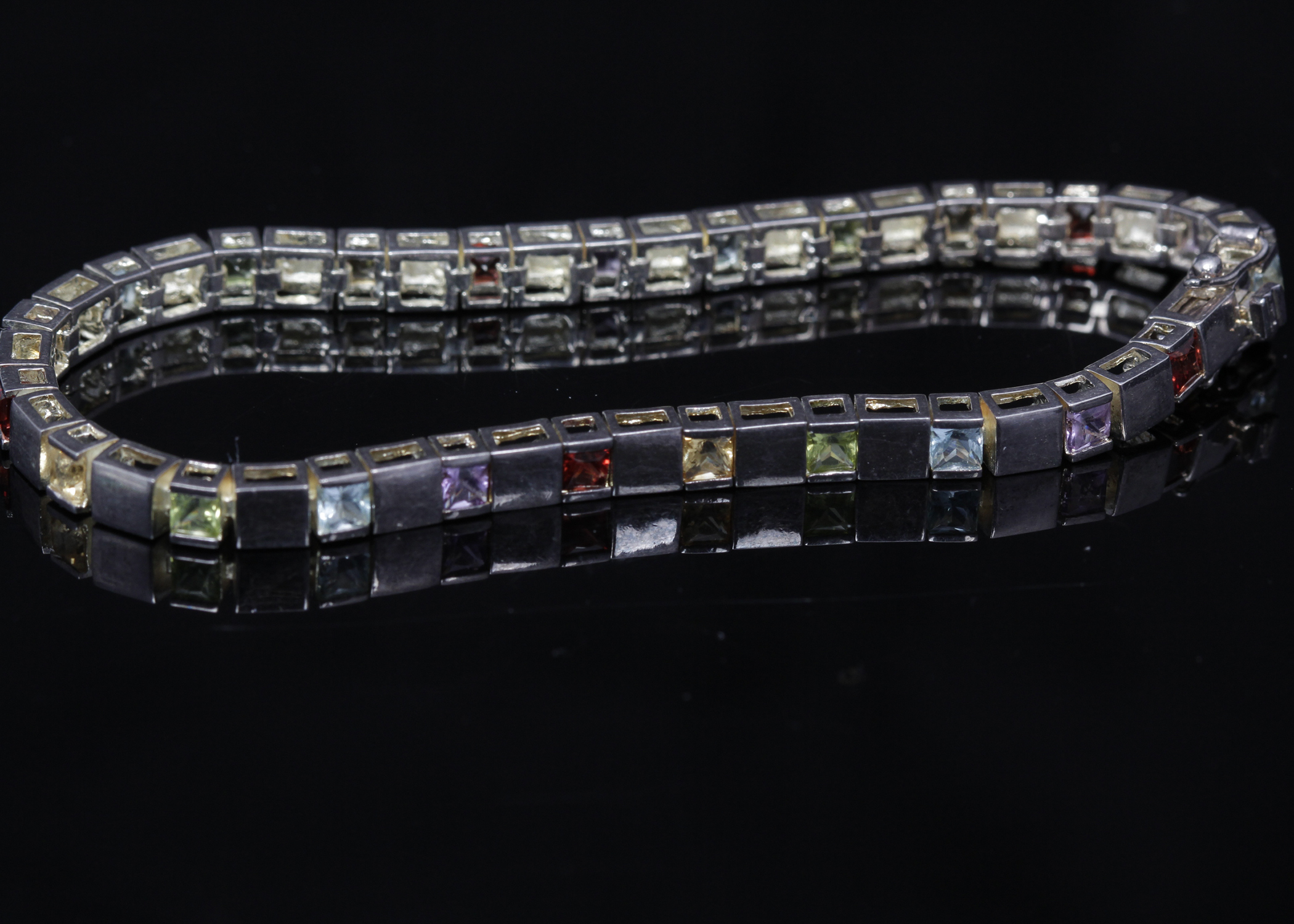 Sterling Silver Gemstone Bracelet