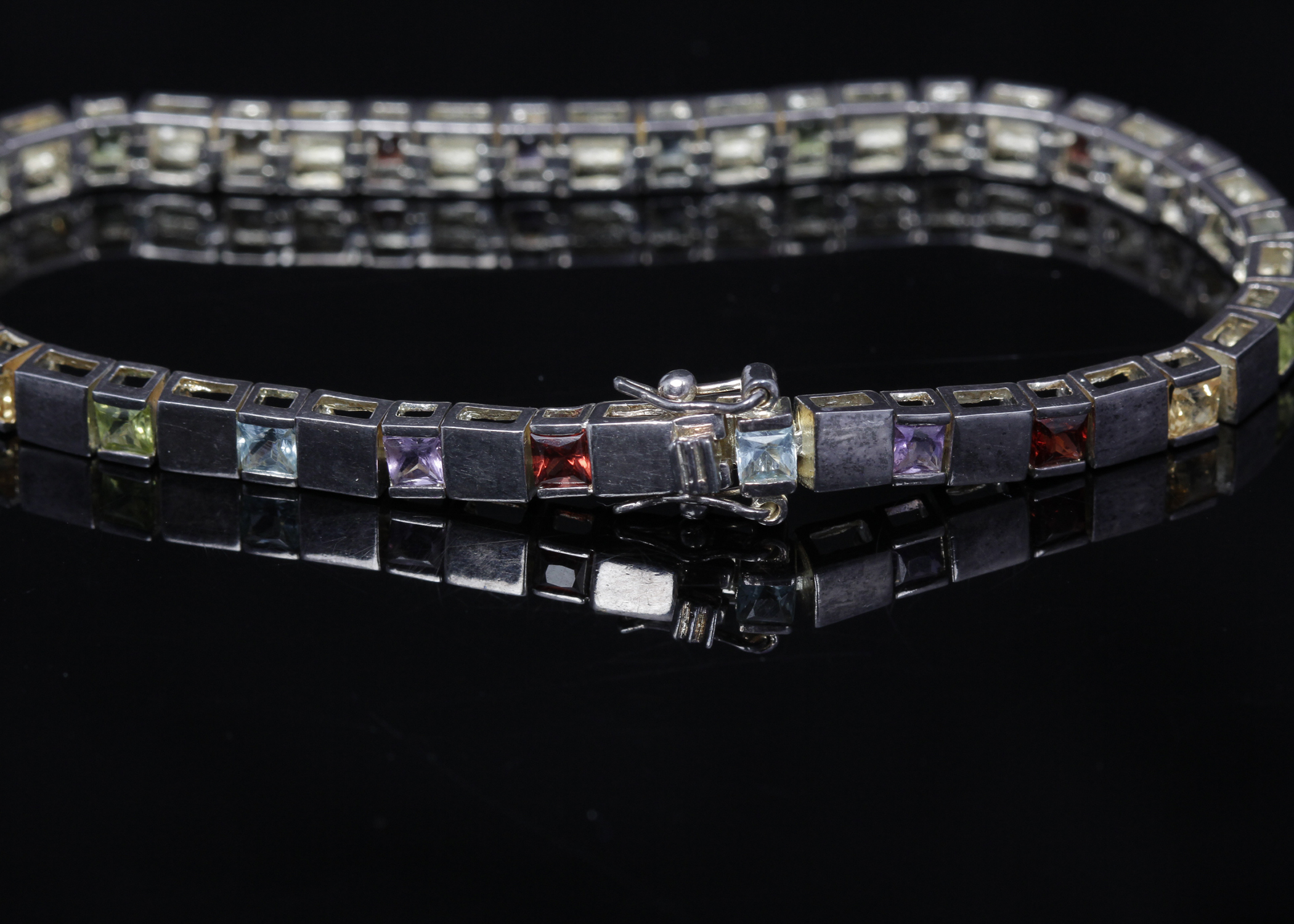 Sterling Silver Gemstone Bracelet