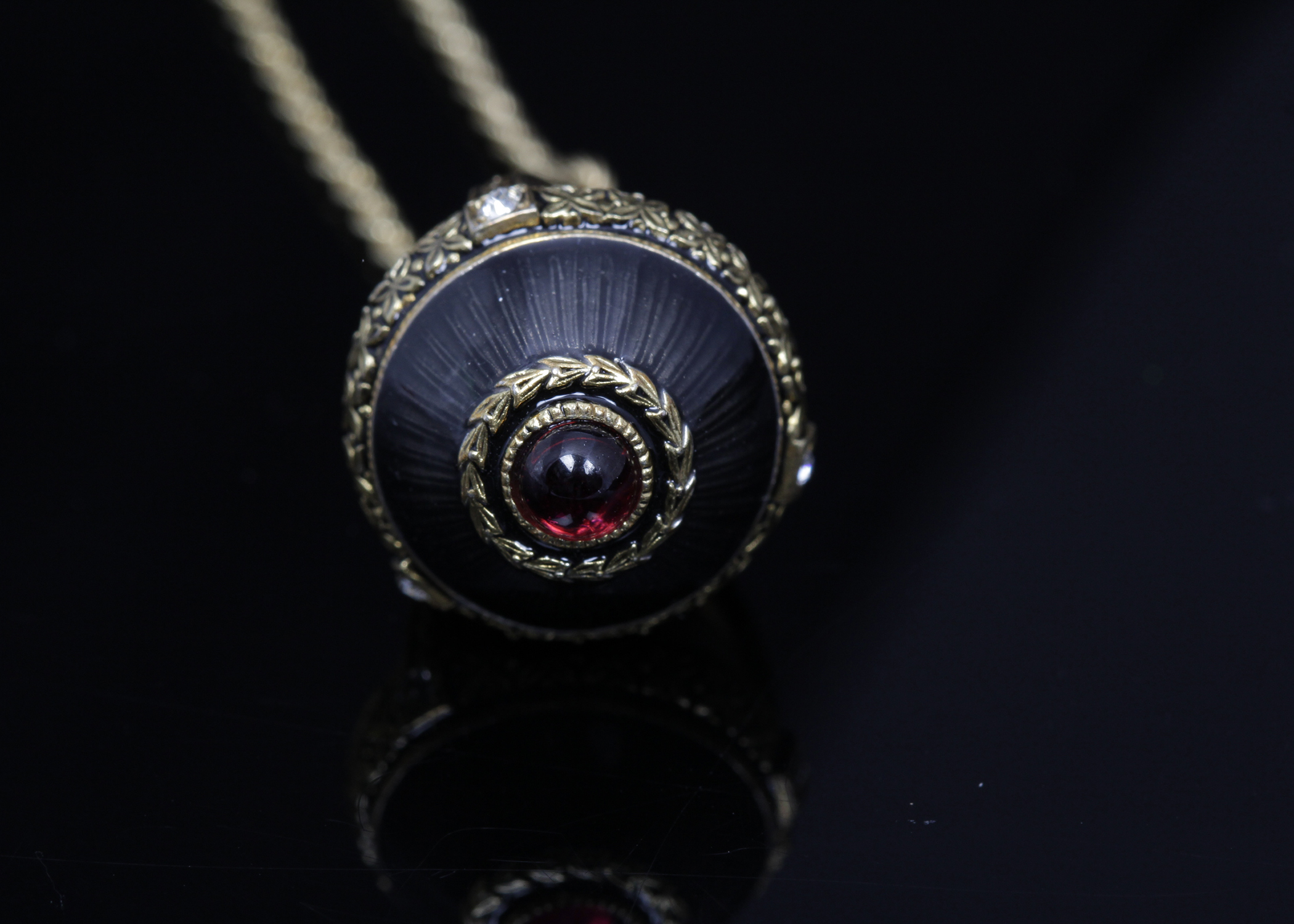 Gold Plated Sterling Silver Faux Pearl Necklace