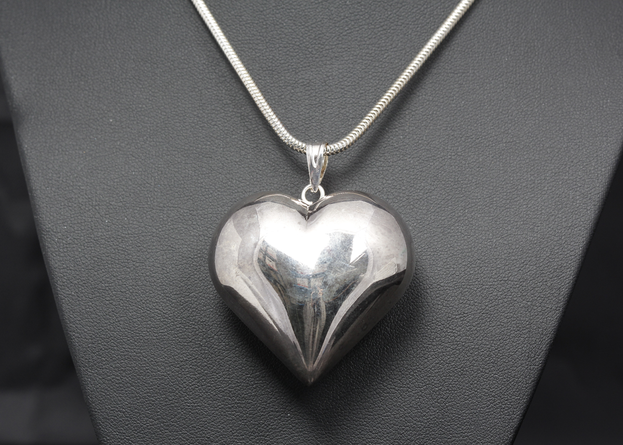 Silver Plate Heart Necklace