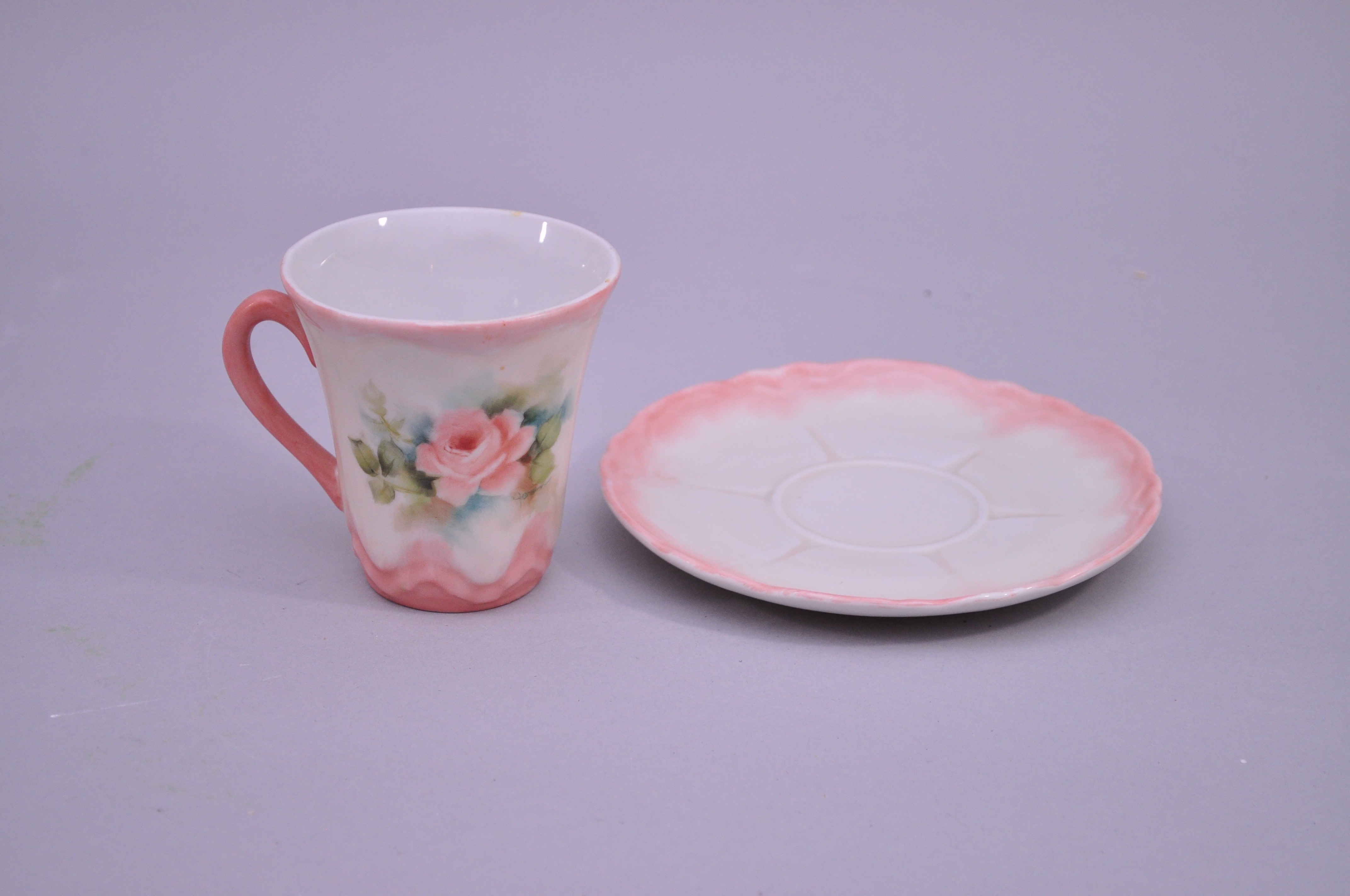 Vintage Hand-Painted Chocolate Set