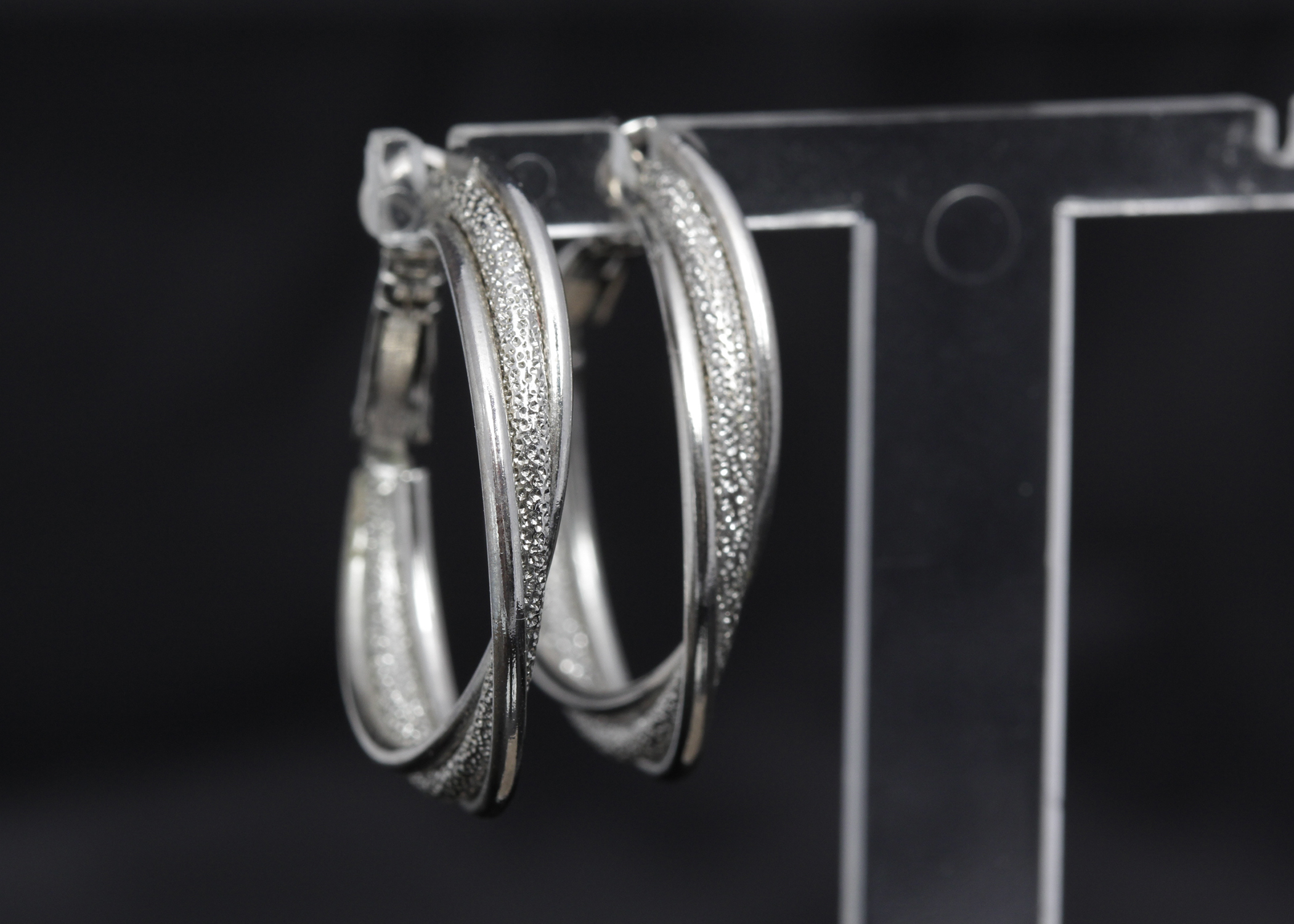 Silver Plate Hoops
