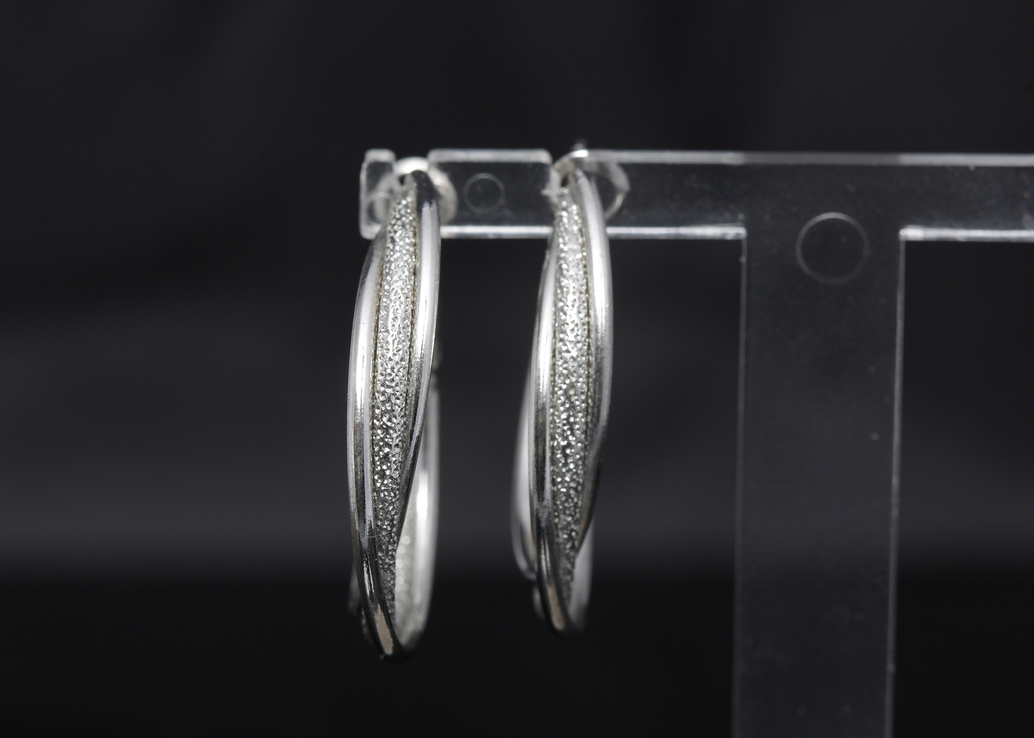 Silver Plate Hoops