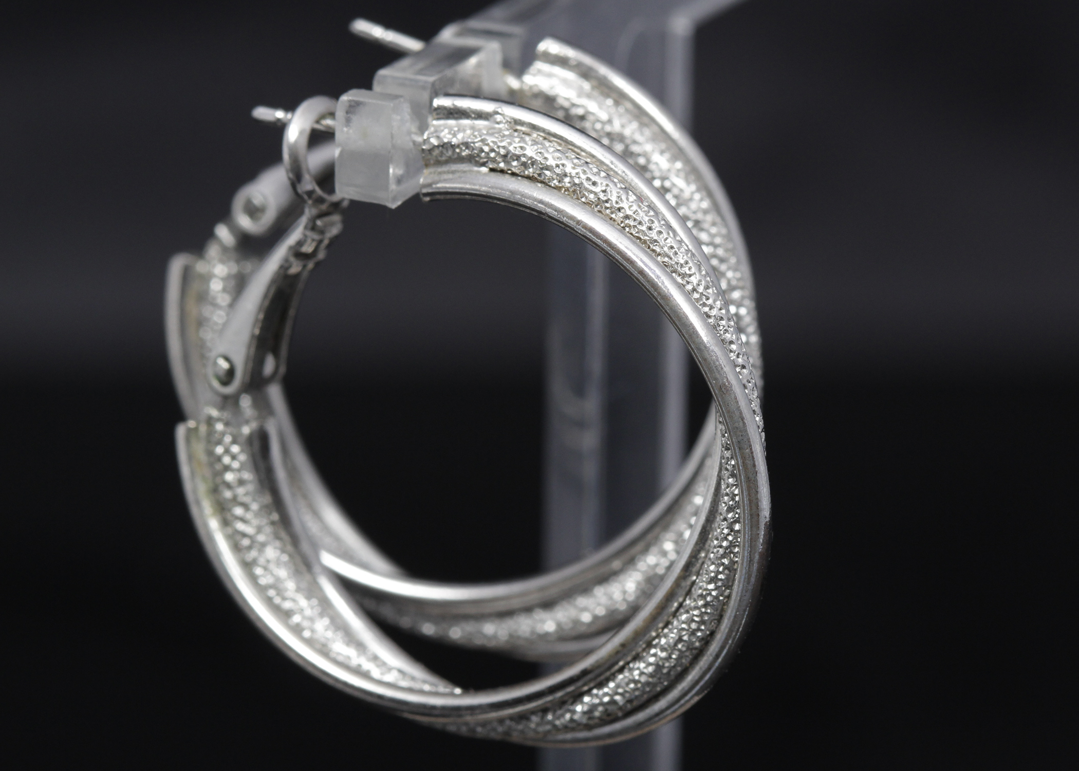 Silver Plate Hoops