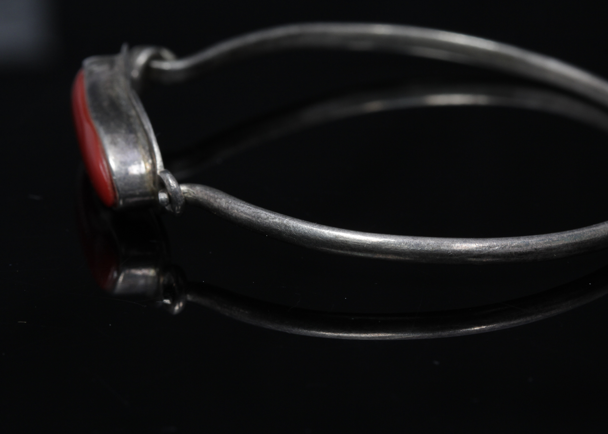 Sterling Silver Coral Bracelet