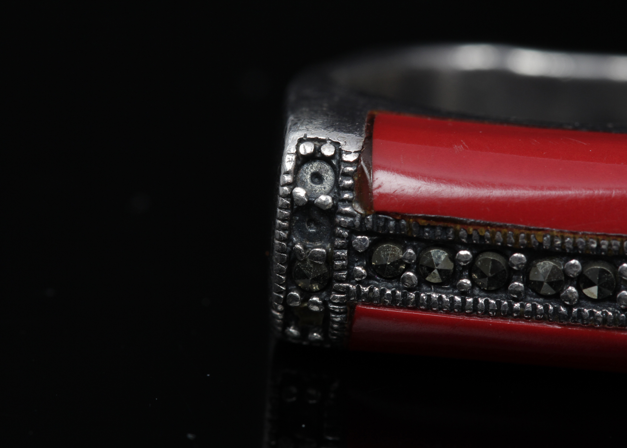 Sterling Silver Coral Ring