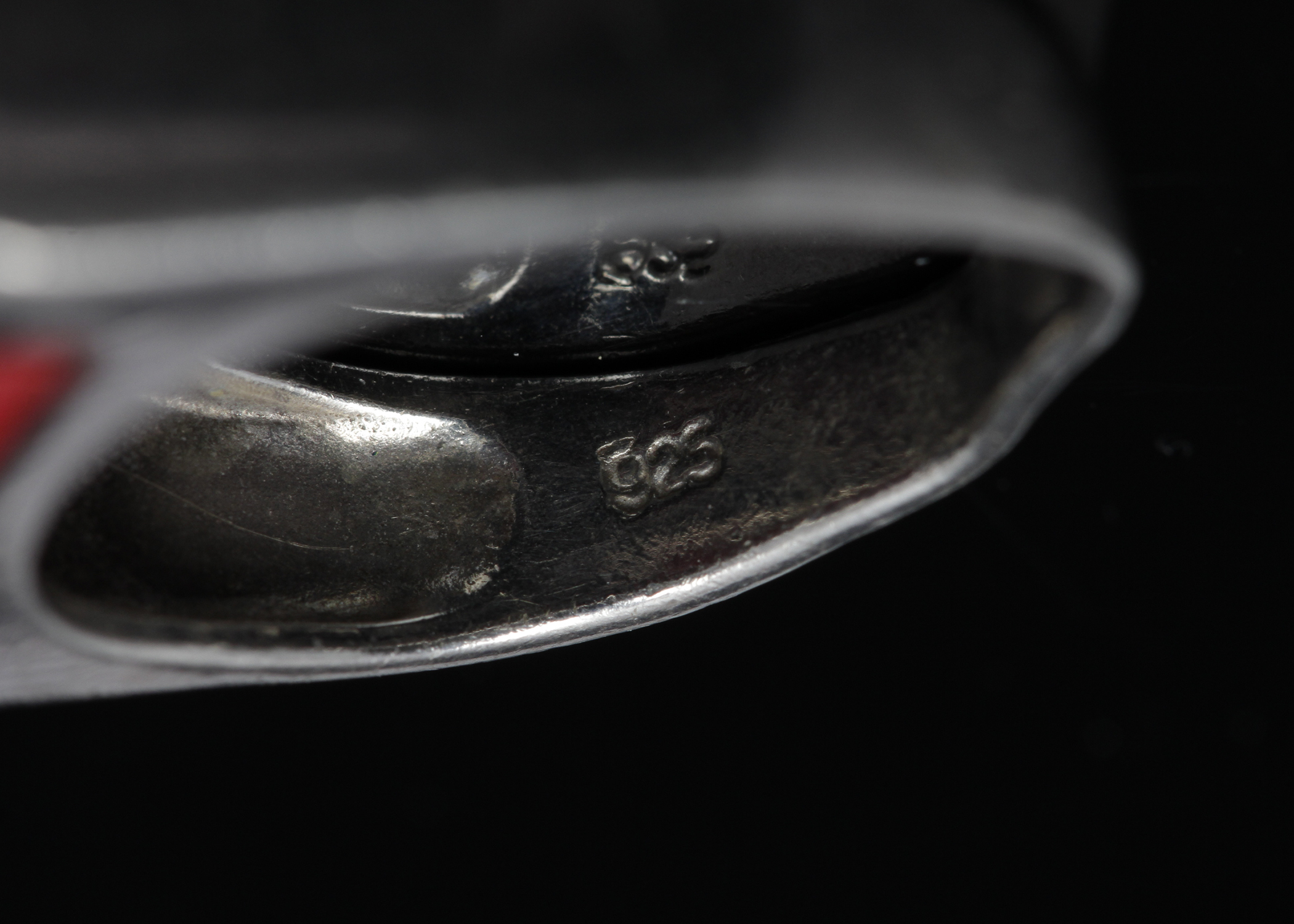 Sterling Silver Coral Ring