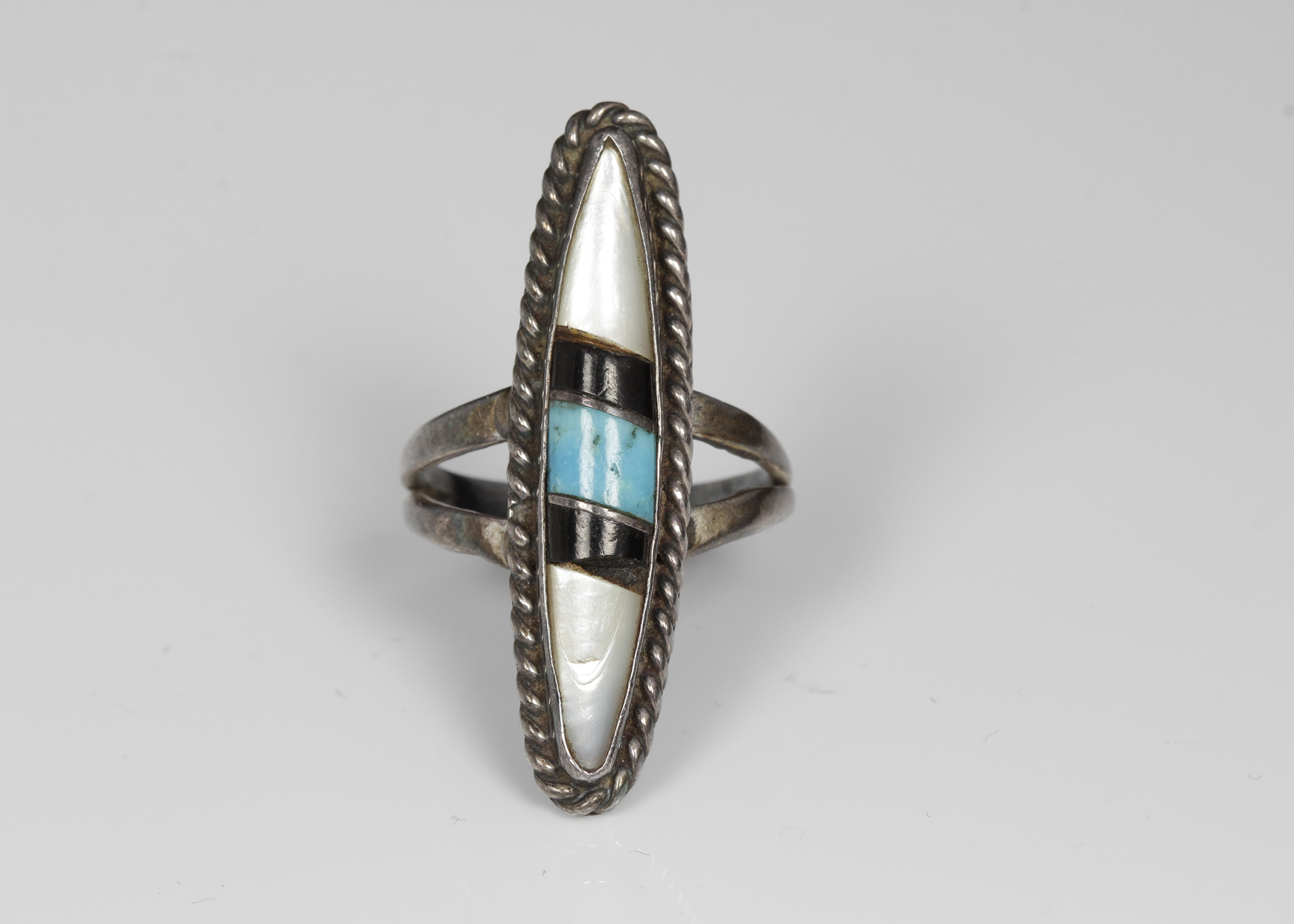 Silver Tone Multi-Stone Ring